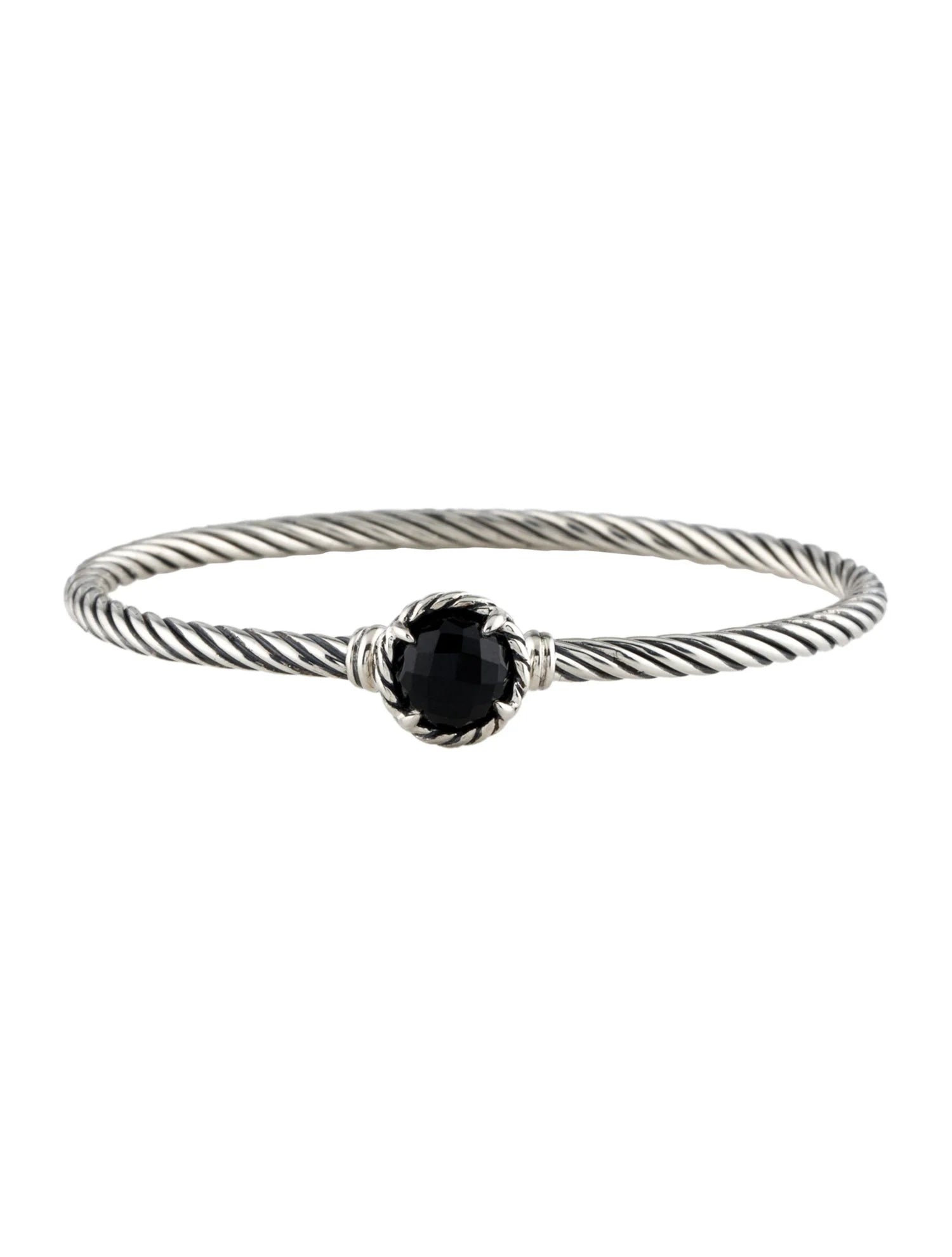 DAVID YURMAN CHÂTELAINE® BLACK ONYX STERLING SILVER CABLE BRACELET