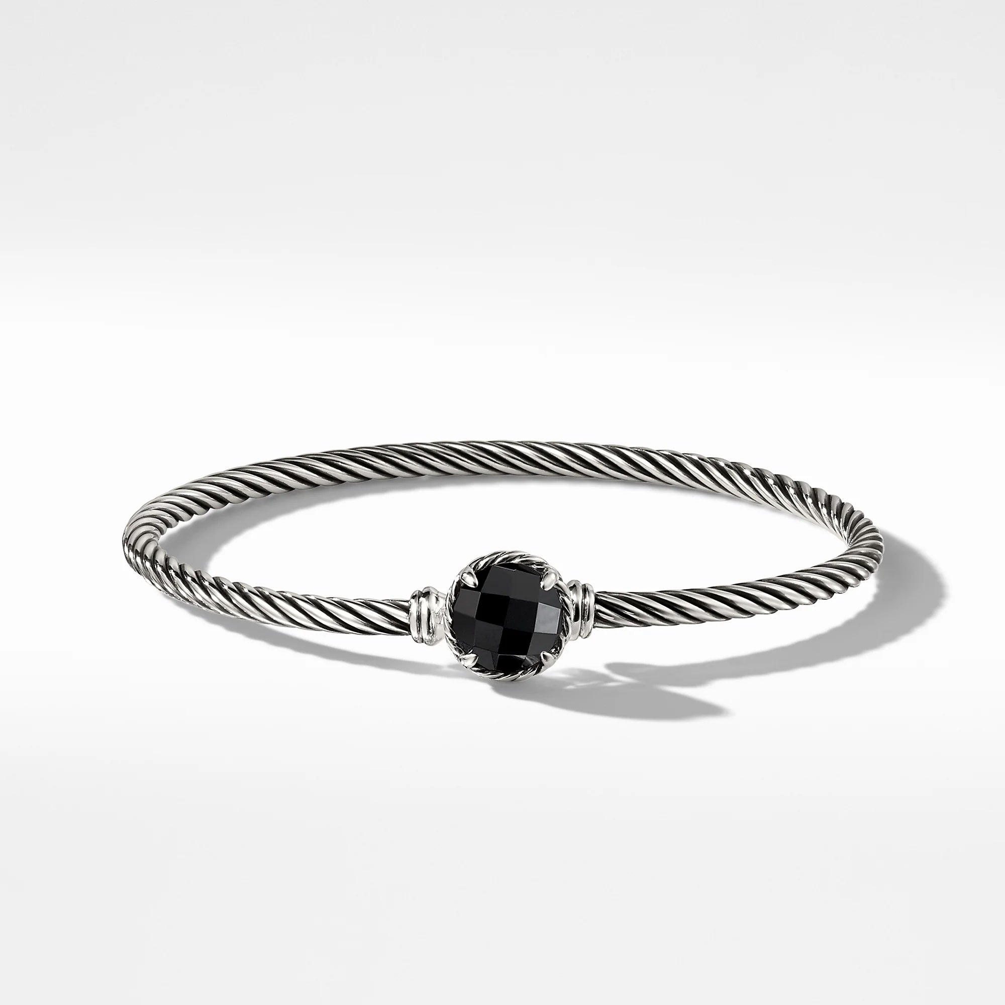 DAVID YURMAN CHÂTELAINE® BLACK ONYX STERLING SILVER CABLE BRACELET
