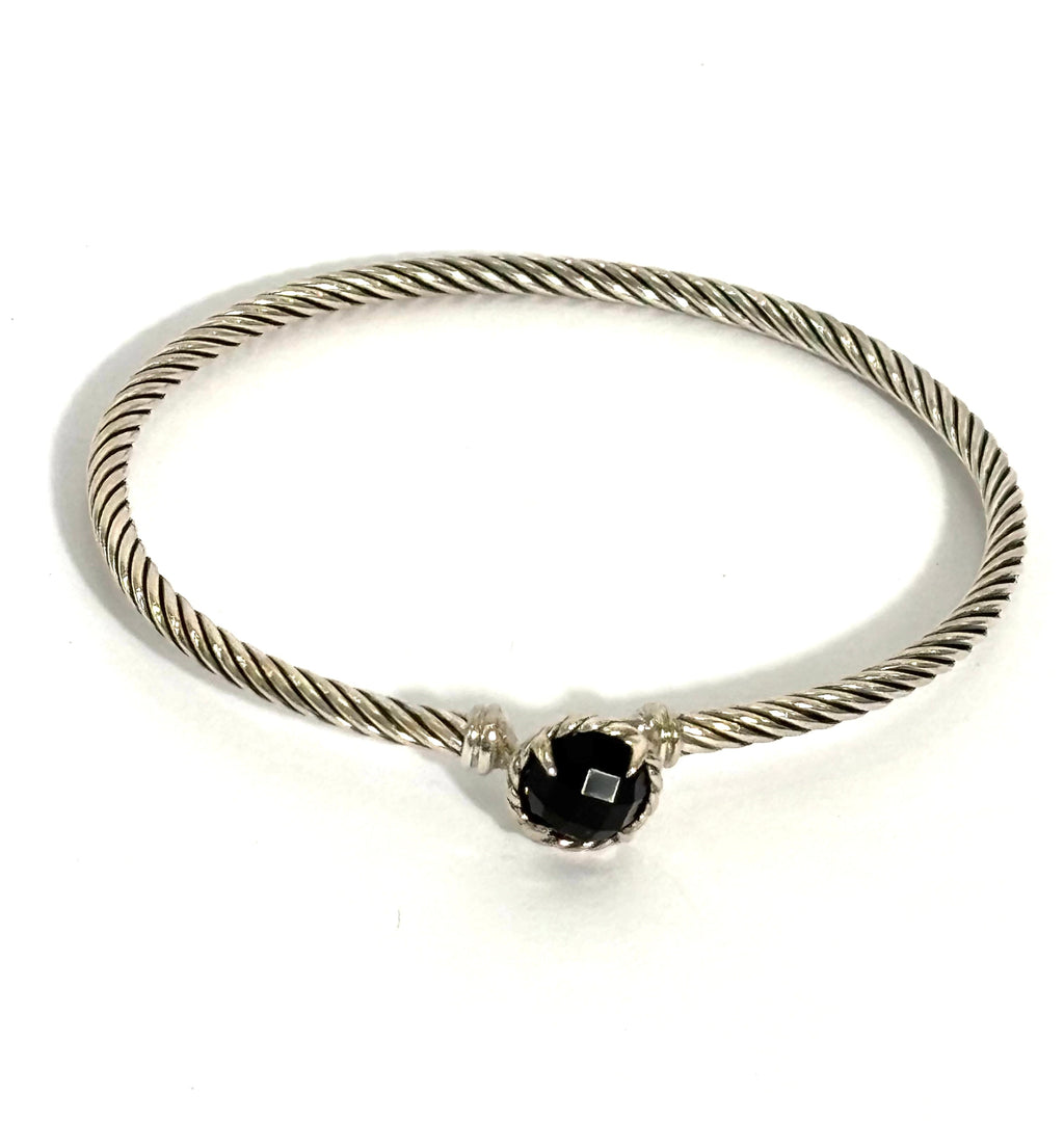DAVID YURMAN CHÂTELAINE® BLACK ONYX STERLING SILVER CABLE BRACELET