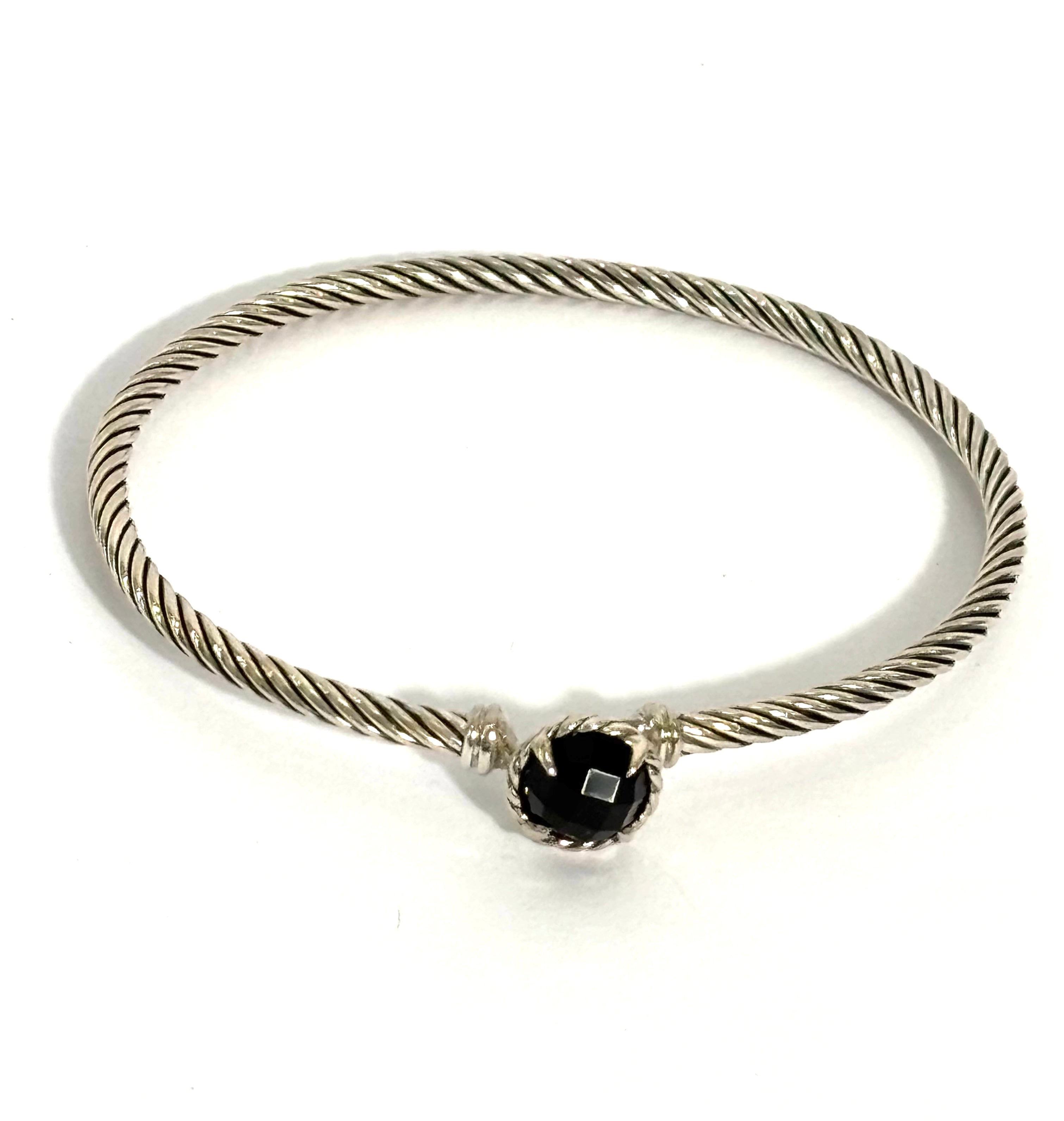 DAVID YURMAN CHÂTELAINE® BLACK ONYX STERLING SILVER CABLE BRACELET
