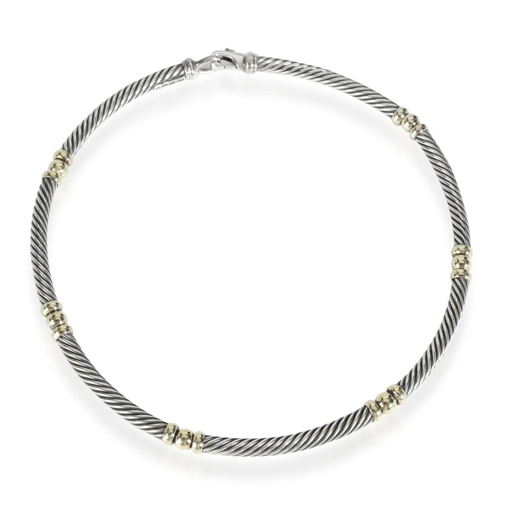 DAVID YURMAN TWO-TONE COLLAR NECKLACE 18K YELLOW GOLD