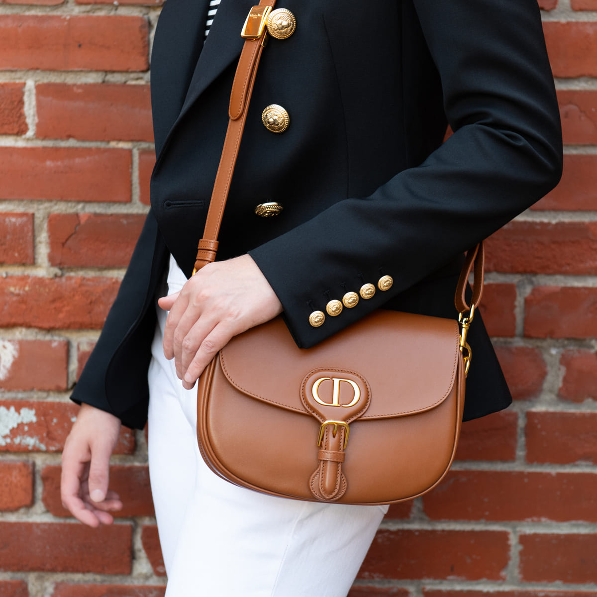 Dior Camel Box Calfskin Medium Bobby Flap Bag
