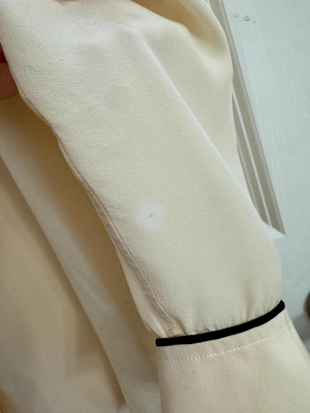 Rare Vintage Chanel Cream Silk Blouse