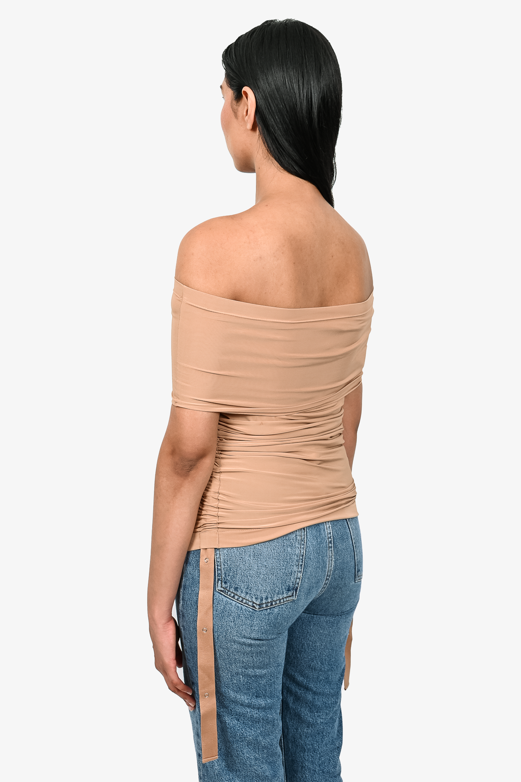 Dion Lee Beige Ruched Tube Top Size XXS