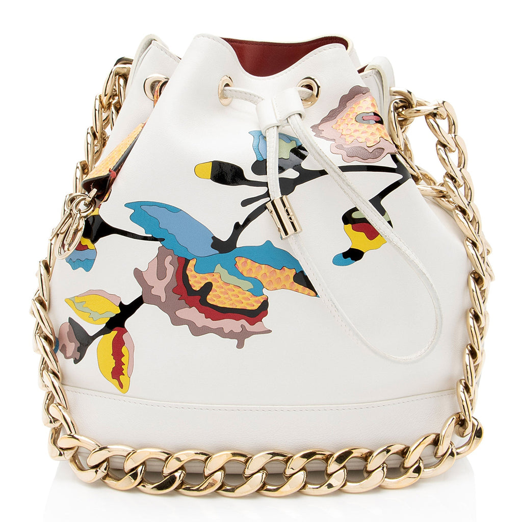 Dior Calfskin Snakeskin Paradise Bubble Bucket Bag