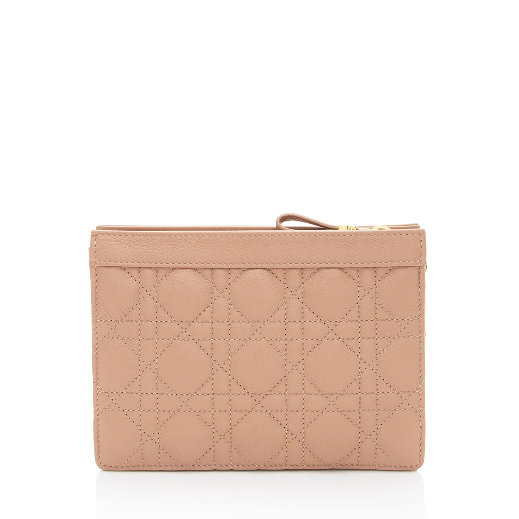 Dior Cannage Calfskin Caro Every Dior Pouch on Chain