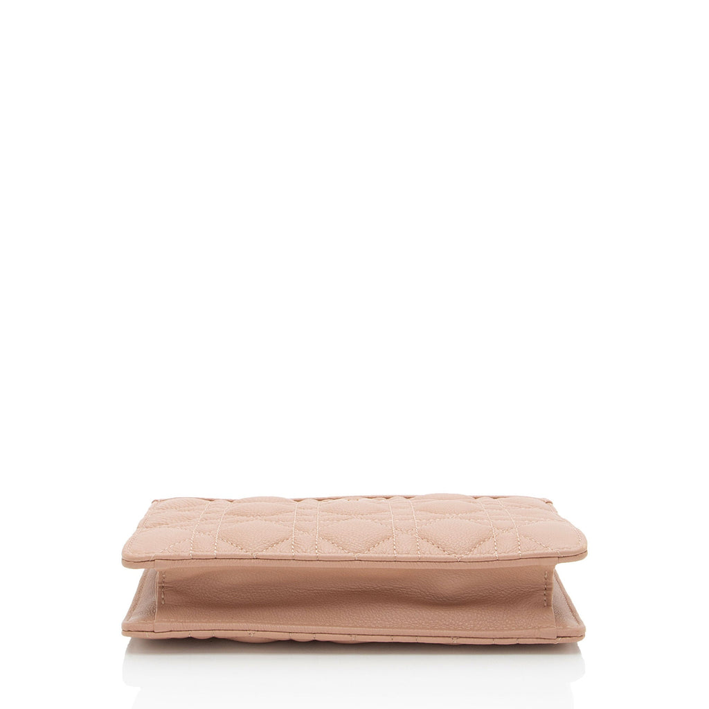 Dior Cannage Calfskin Caro Every Dior Pouch on Chain