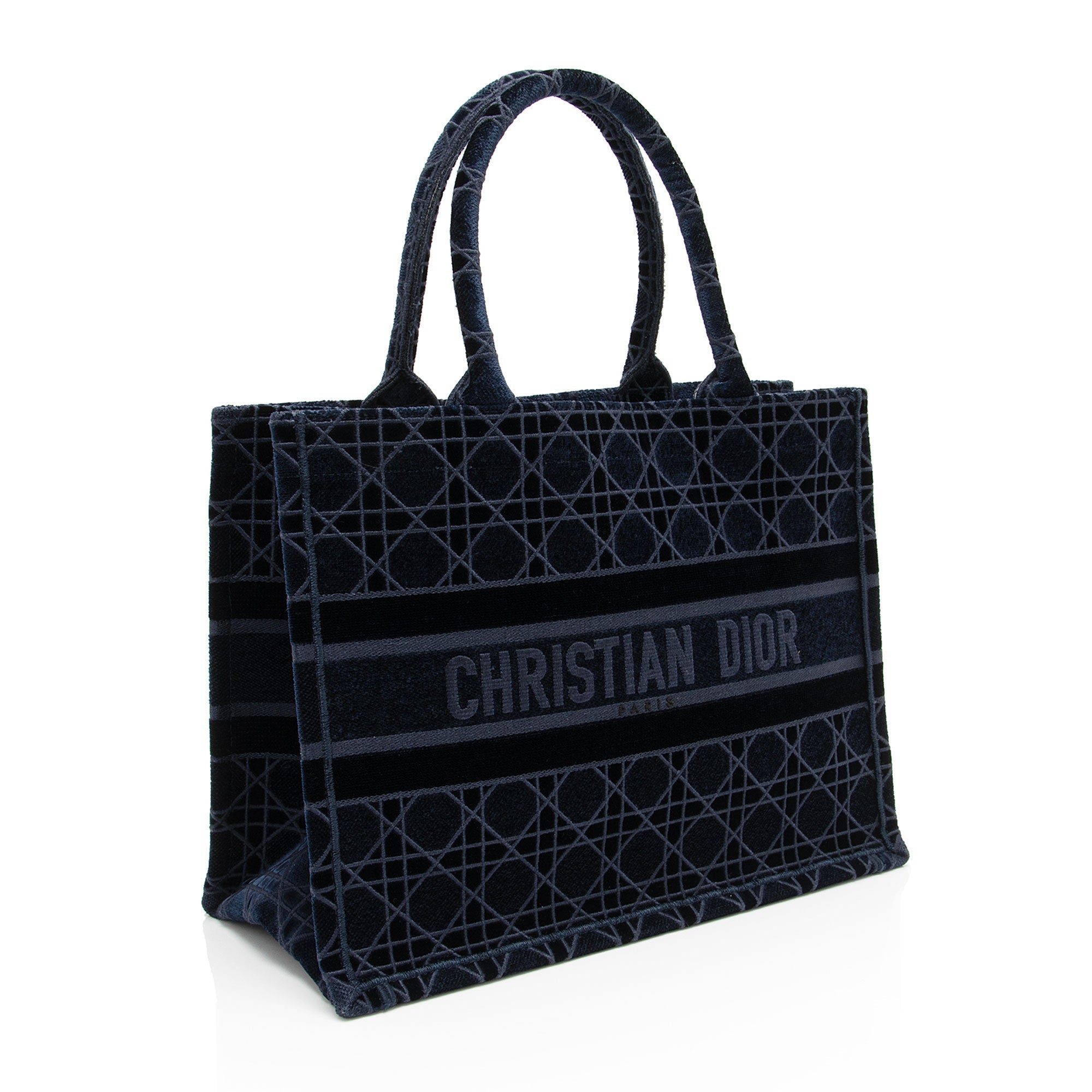 Dior Velvet Cannage Medium Book Tote