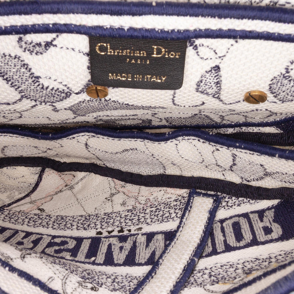Dior Canvas Embroidered Around the World Saddle Bag