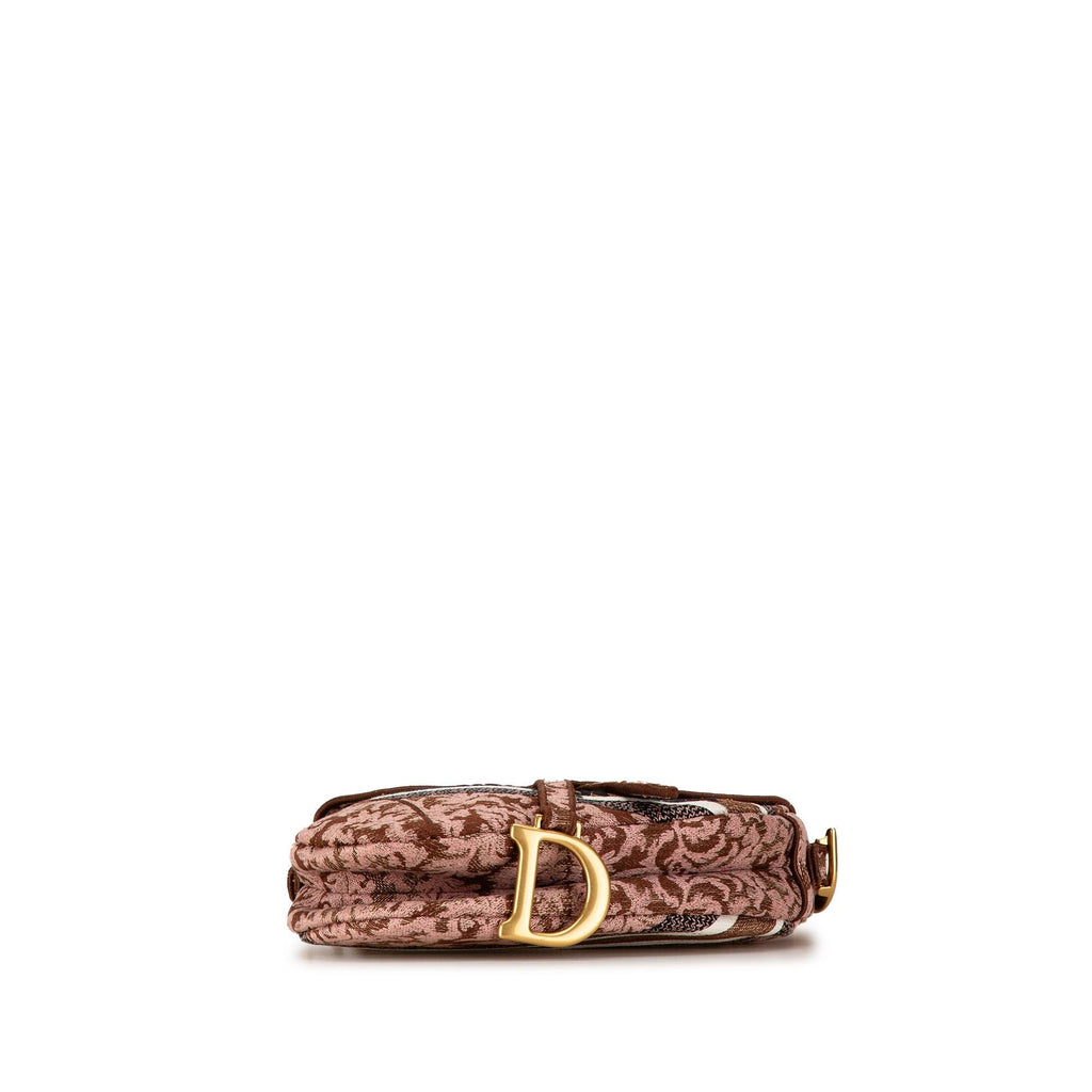 Dior Canvas Embroidered Brocart Saddle Bag (SHG-iyq68f)