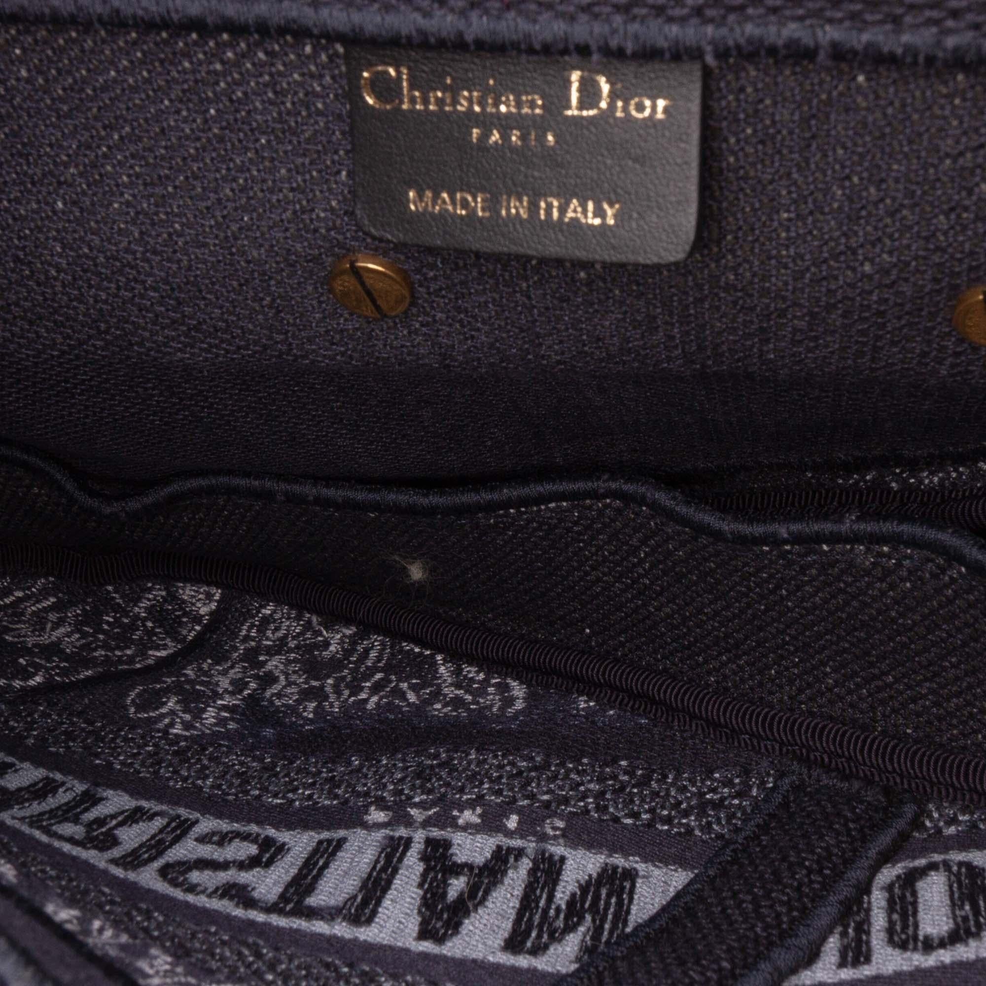 Dior Canvas Embroidered Tie Dye Saddle Bag