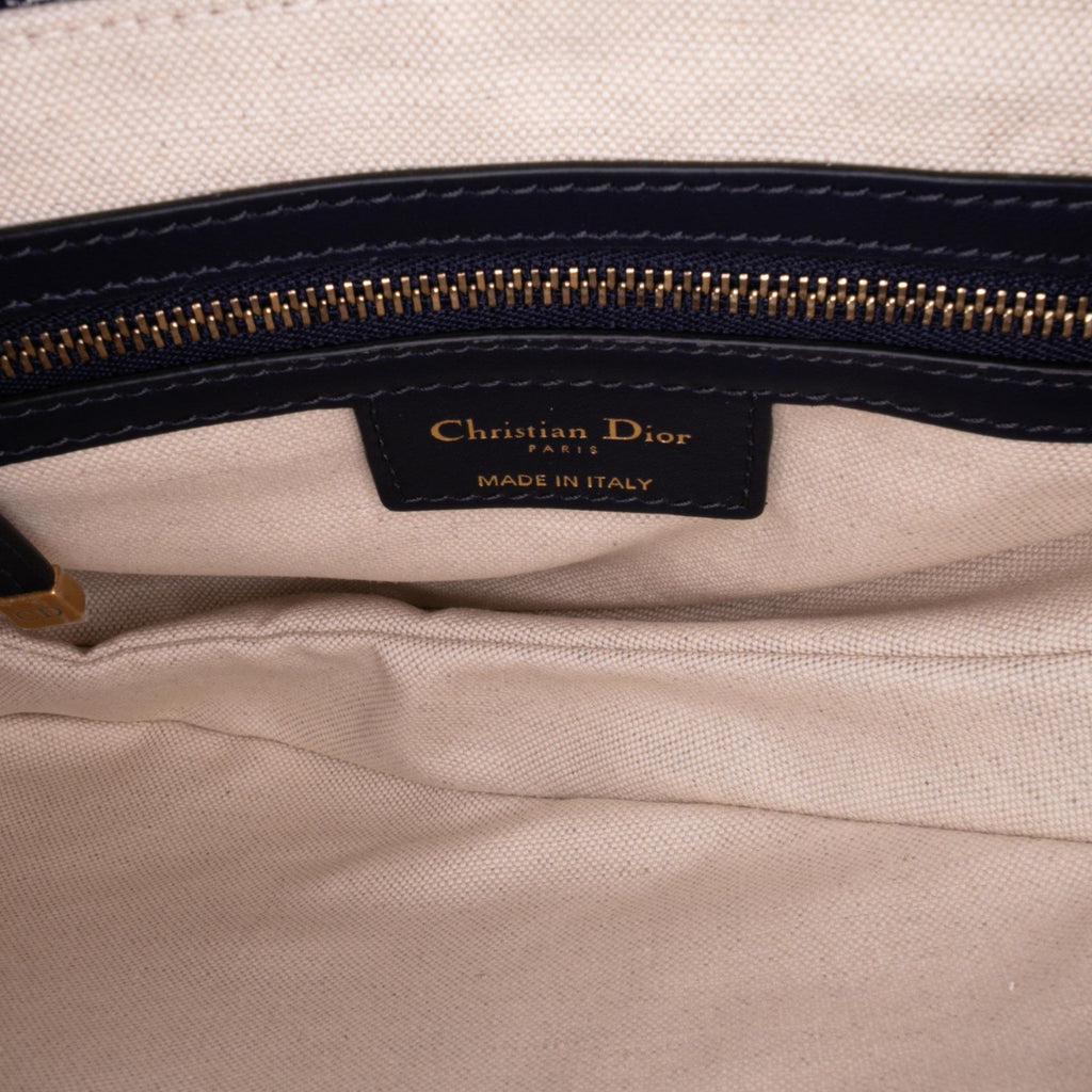 Dior Canvas Reverse Embroidered Toile De Jouy Saddle Bag