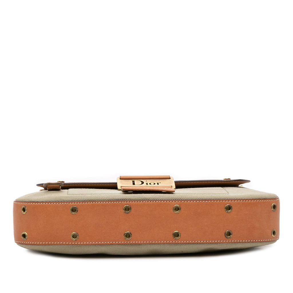 Dior Canvas and Leather Street Chic Columbus Shoulder Bag