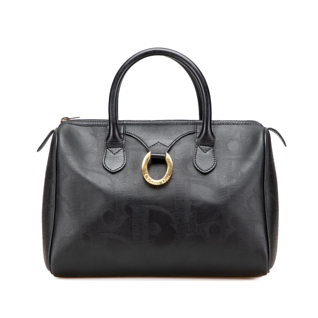 Dior Diorissimo Trotter Coated Canvas Boston Bag