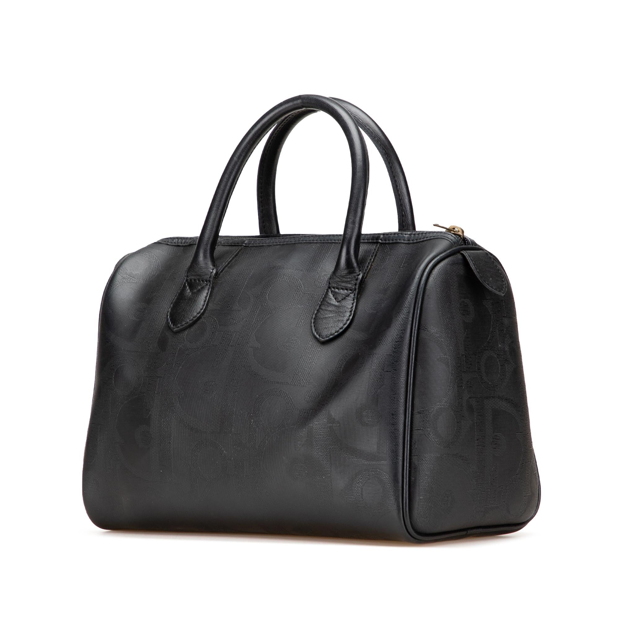 Dior Diorissimo Trotter Coated Canvas Boston Bag