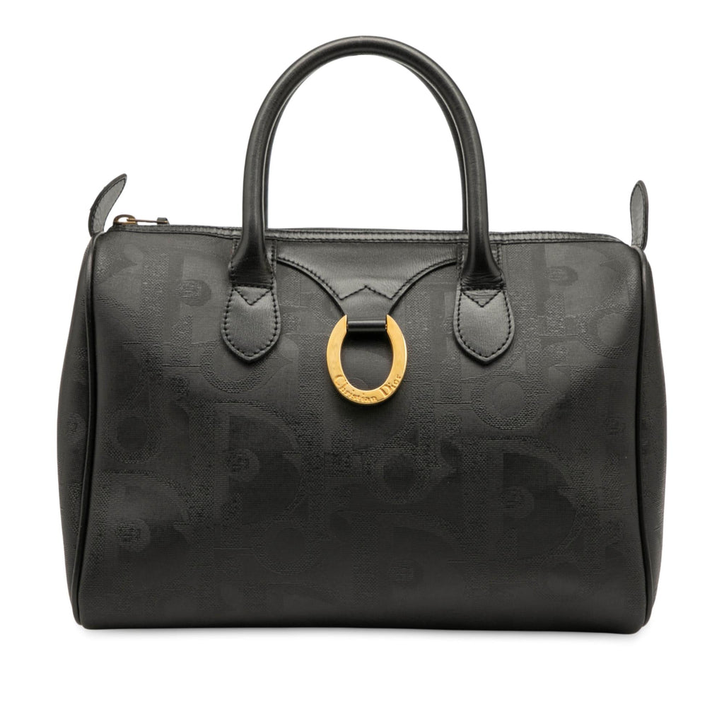 Dior Diorissimo Trotter Coated Canvas Boston Bag