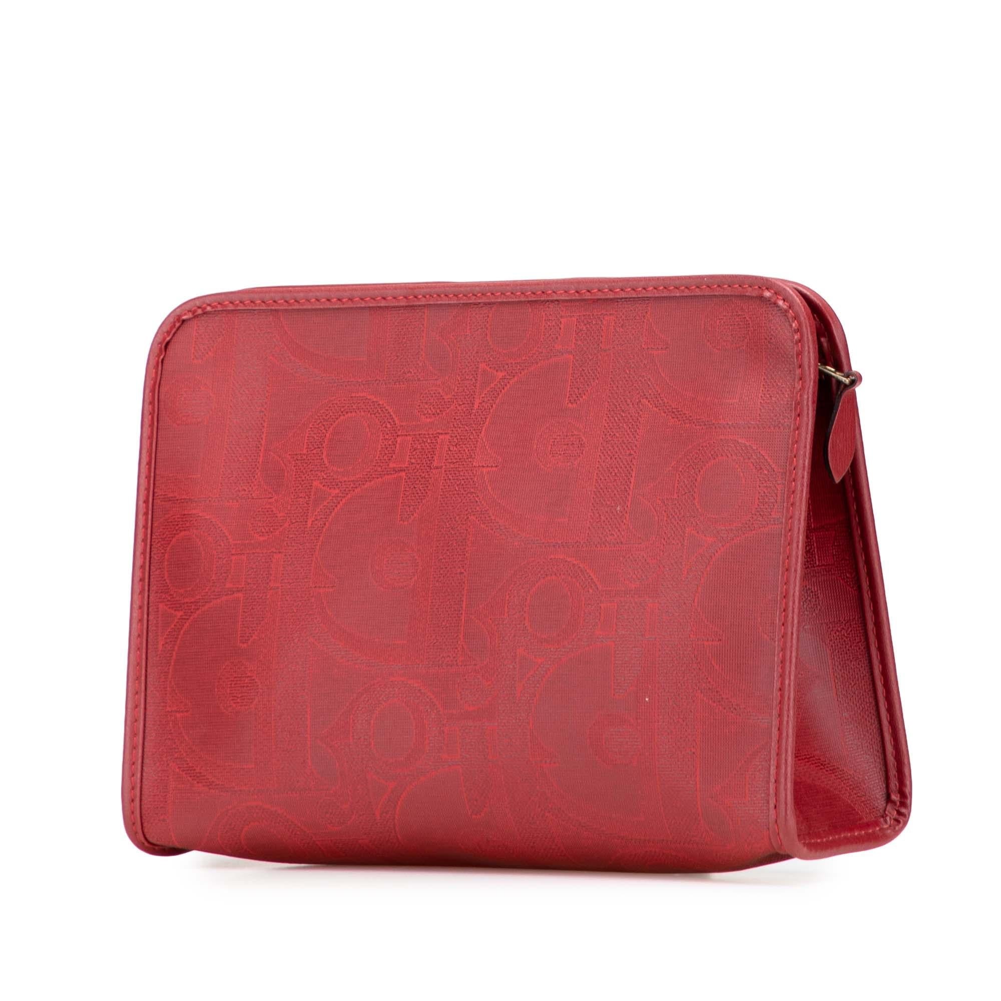 Dior Diorissimo Trotter Coated Canvas Clutch
