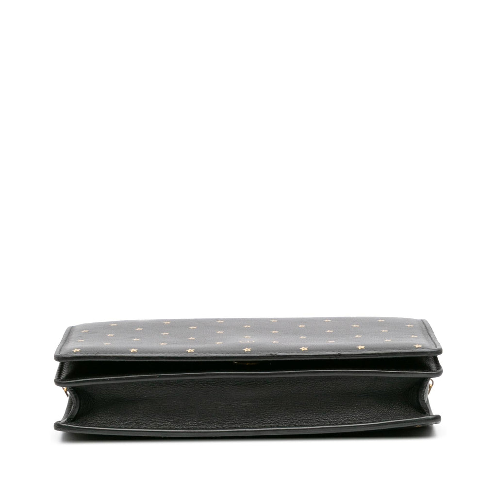 Dior Embossed Calfskin Stars Wallet on Chain