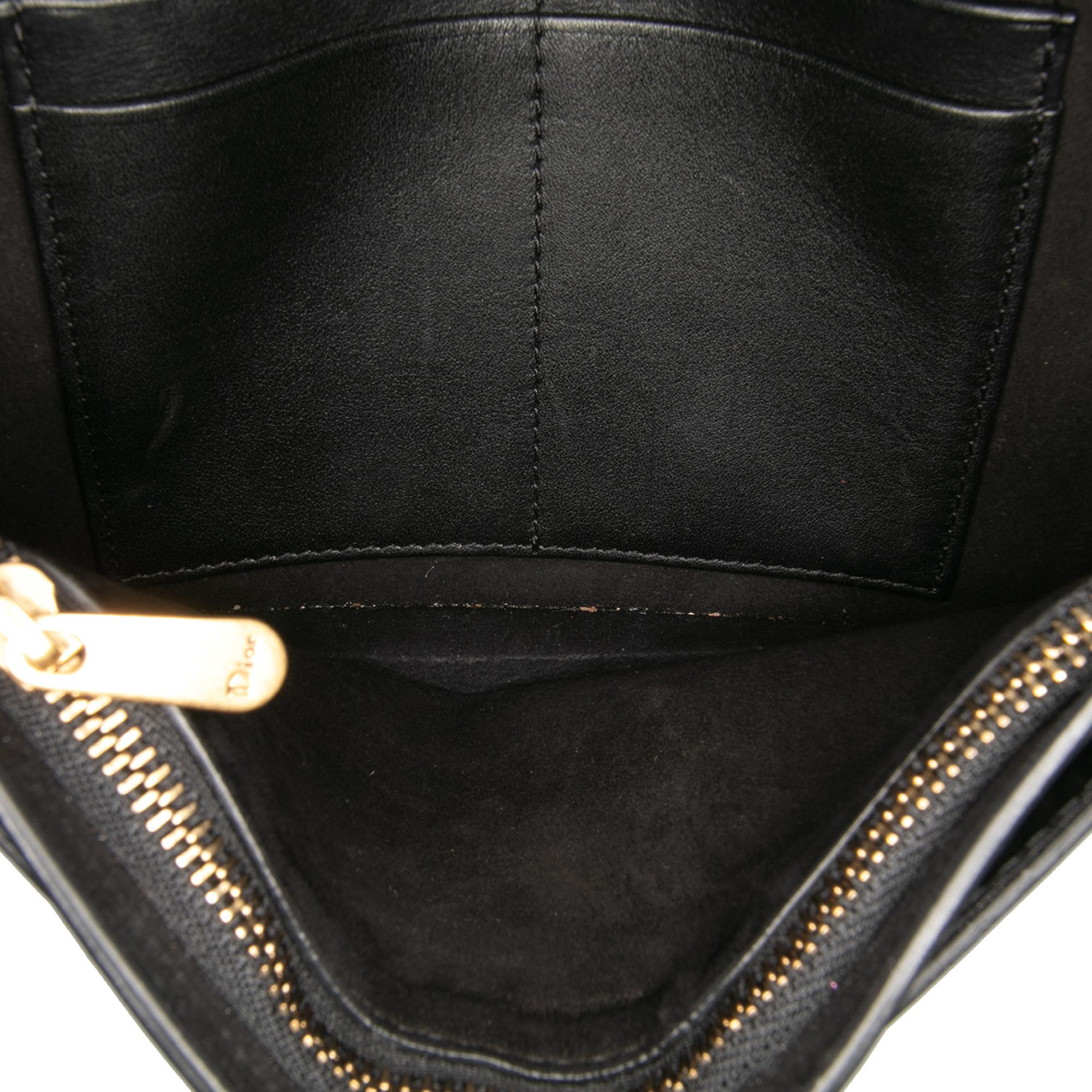 Dior Embossed Calfskin Stars Wallet on Chain
