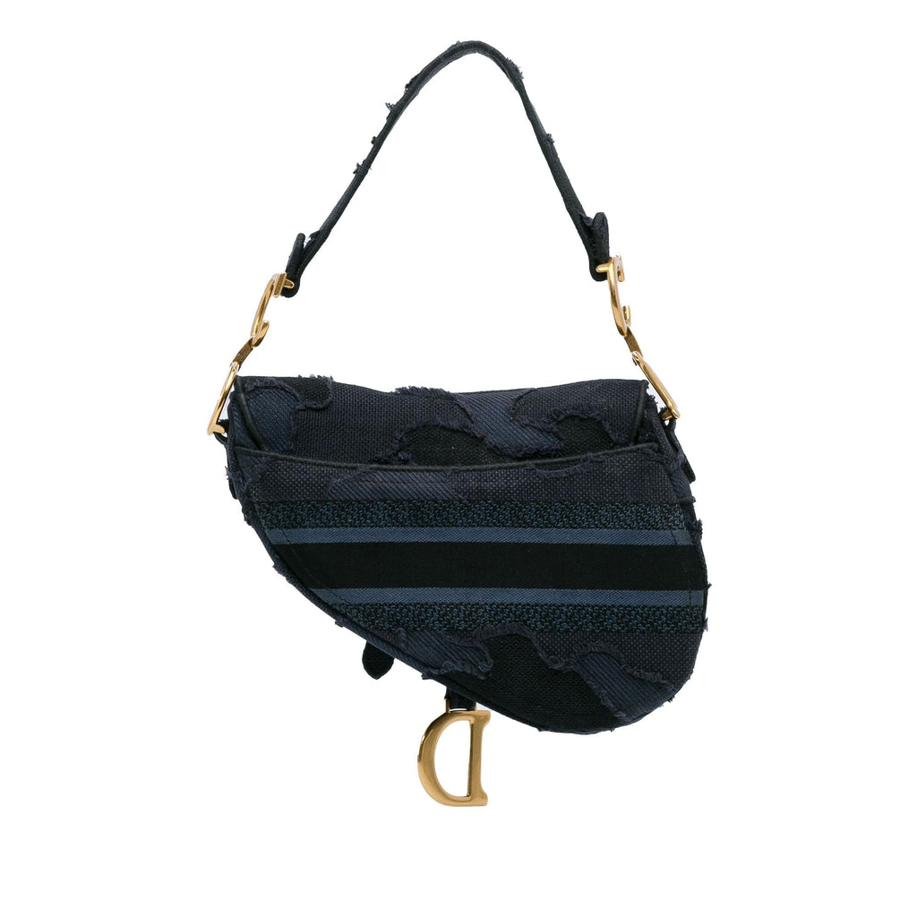 Dior Embroidered Camouflage Saddle Bag (SHG-wvlzij)