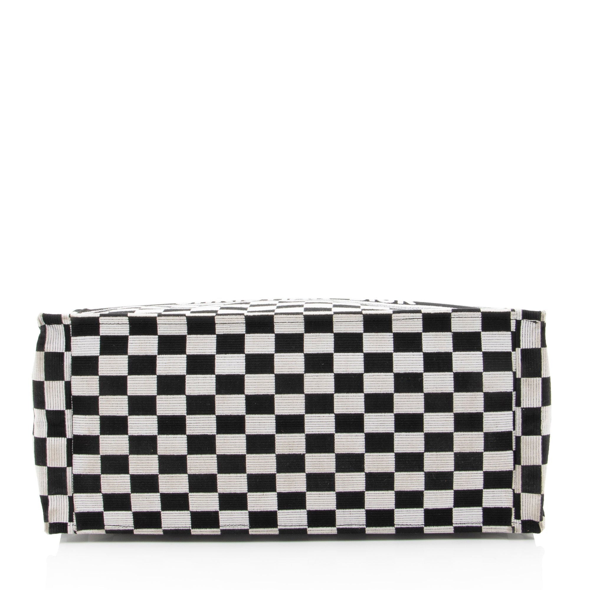 Dior Embroidered Canvas Checkered Book Tote
