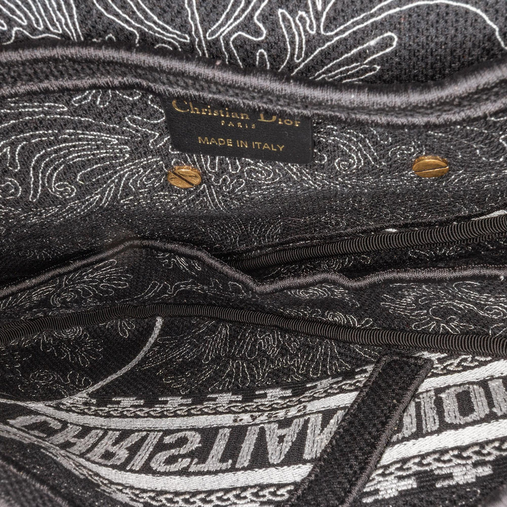 Dior Embroidered Canvas Ornamental Cornely Saddle Bag