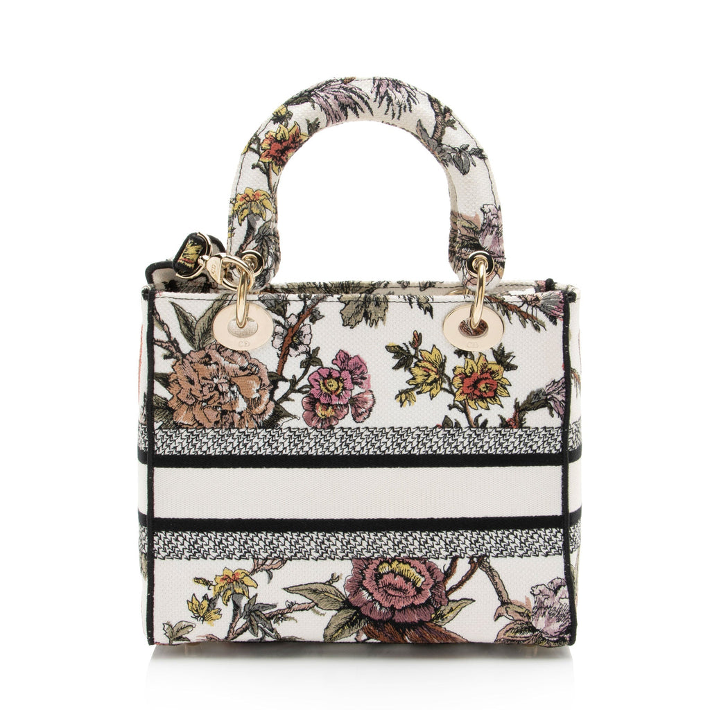 Dior Embroidered Jardin Botanique Lady D-Lite Medium Tote