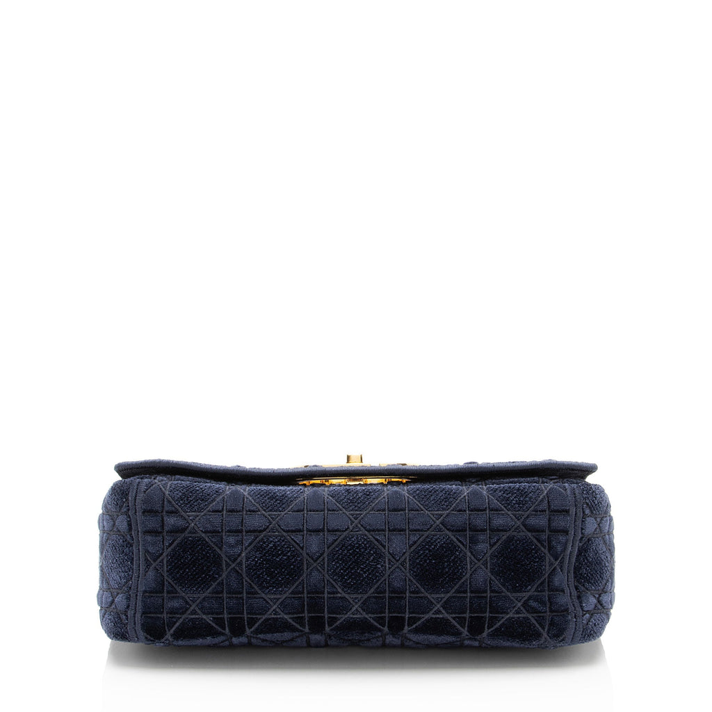 Dior Velvet Cannage Caro Medium Shoulder Bag