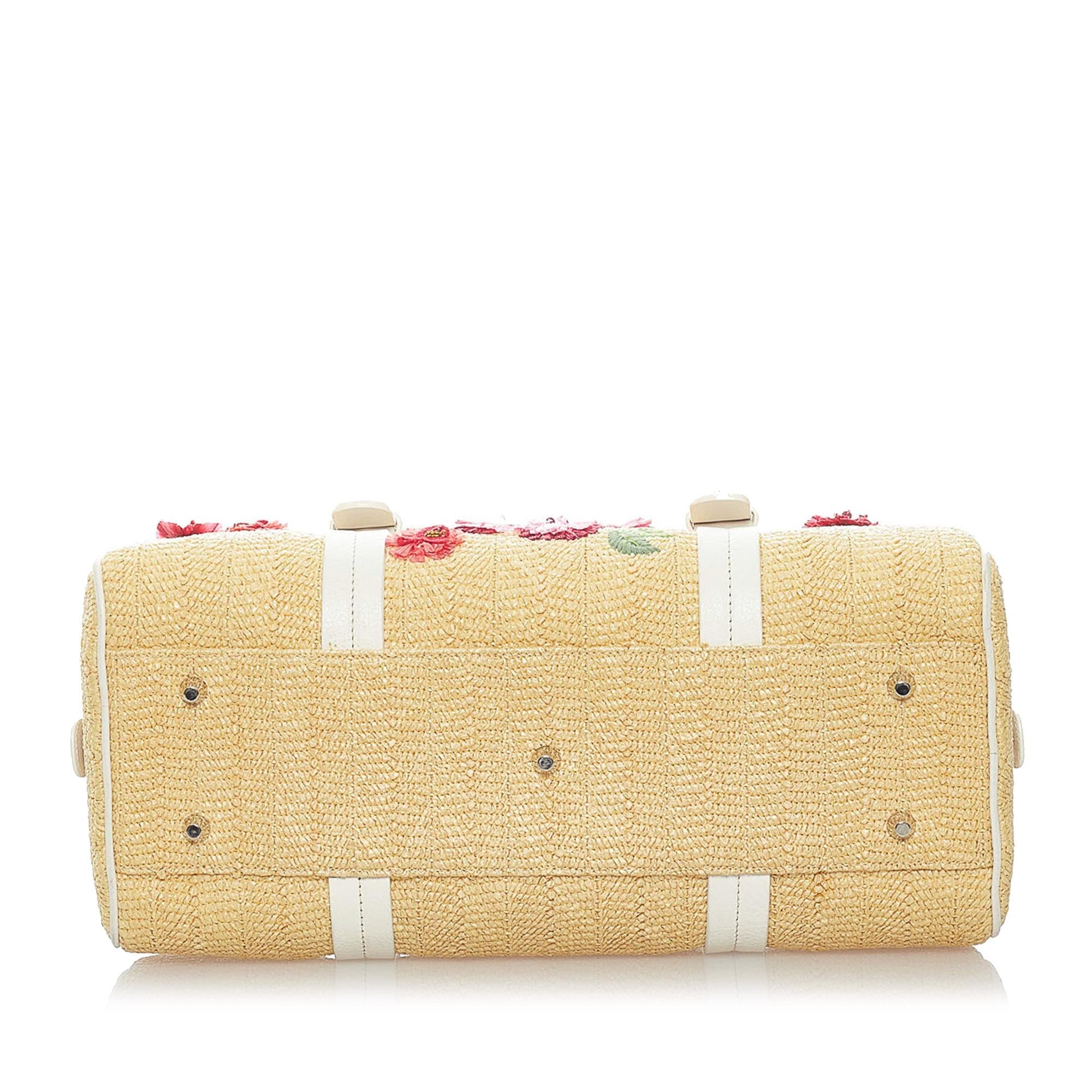 Dior Floral Raffia Handbag (SHG-33577)