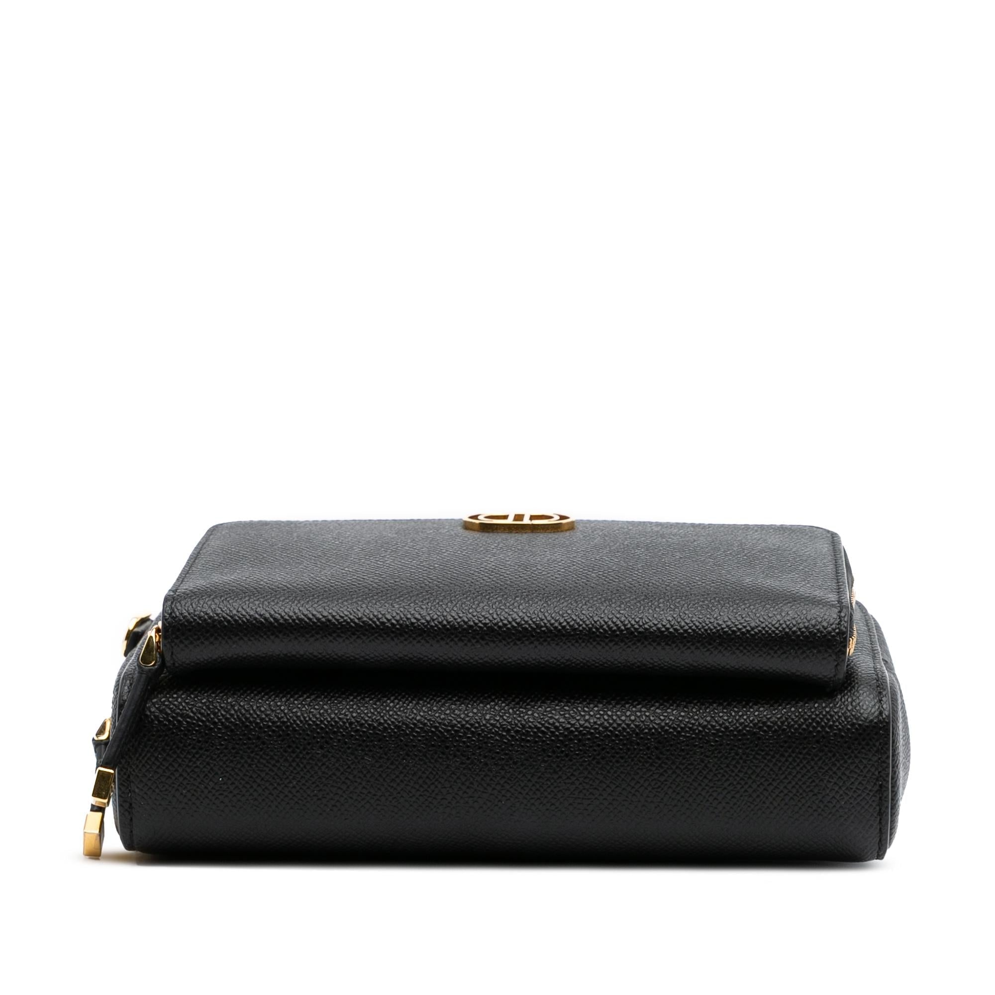 Dior Grained Calfskin Caro Double Pouch