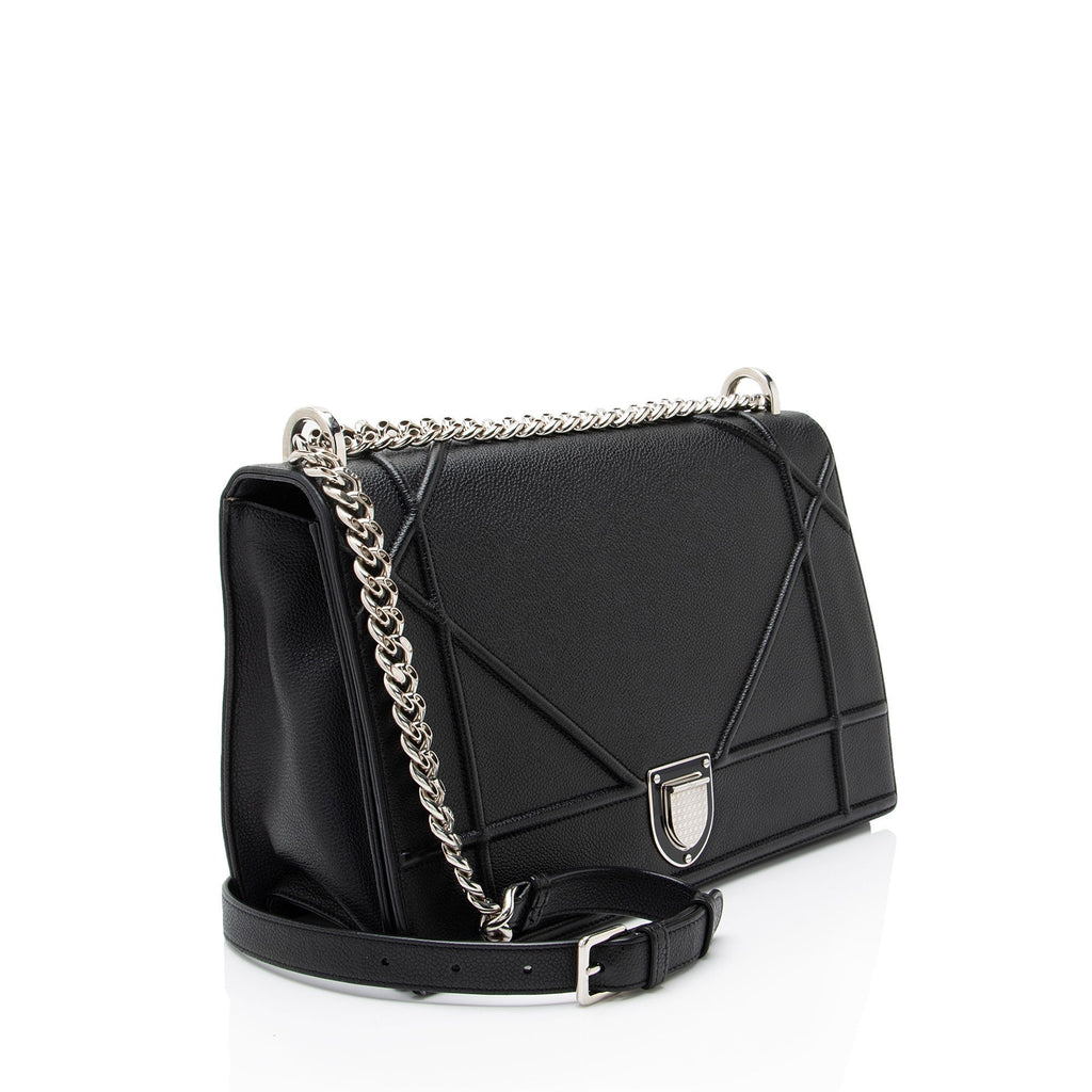 Dior Grained Calfskin Diorama Large Shoulder Bag