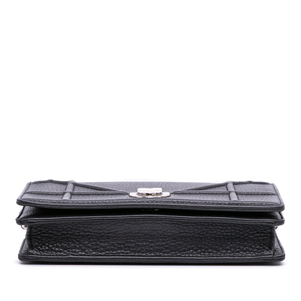 Dior Grained Calfskin Diorama Wallet on Chain