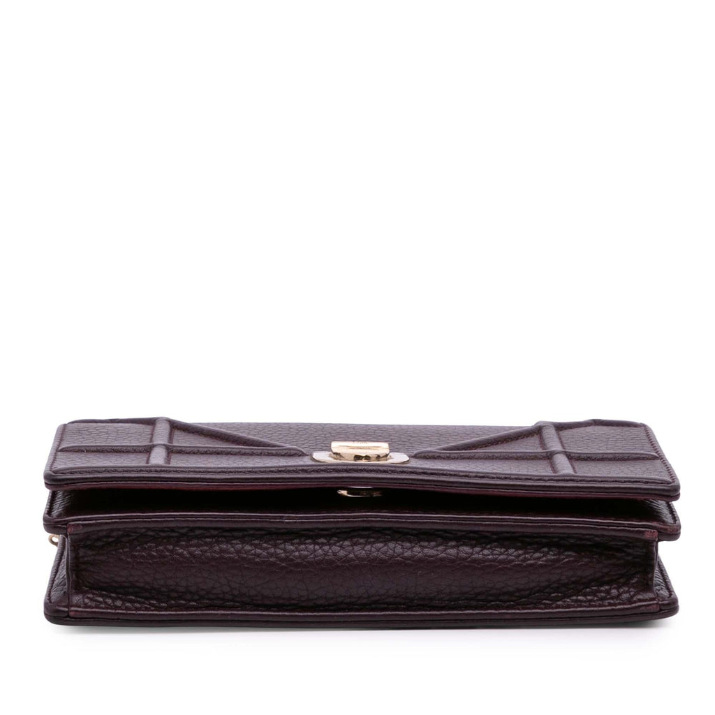 Dior Grained Calfskin Diorama Wallet on Chain