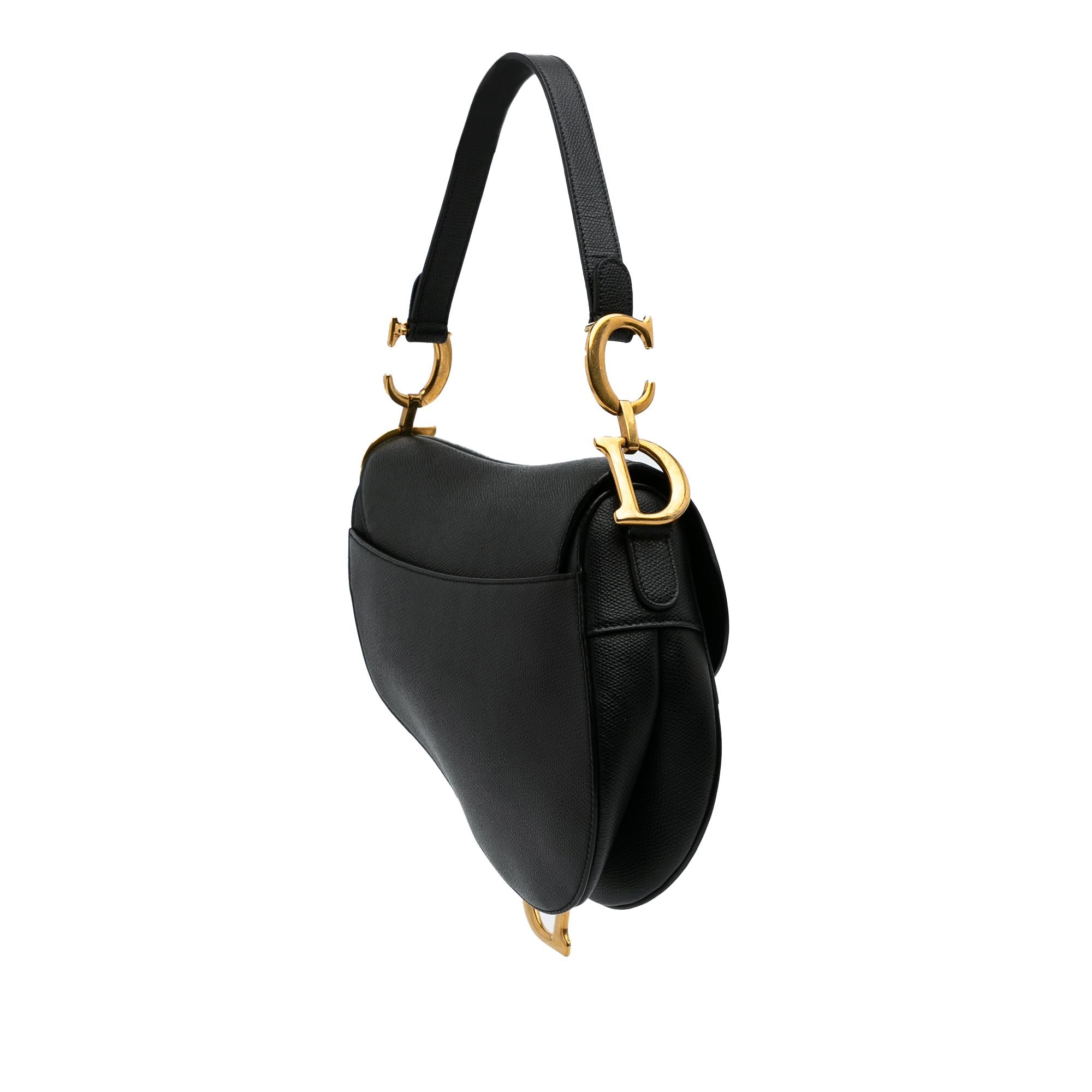 Dior Grained Calfskin Saddle Bag
