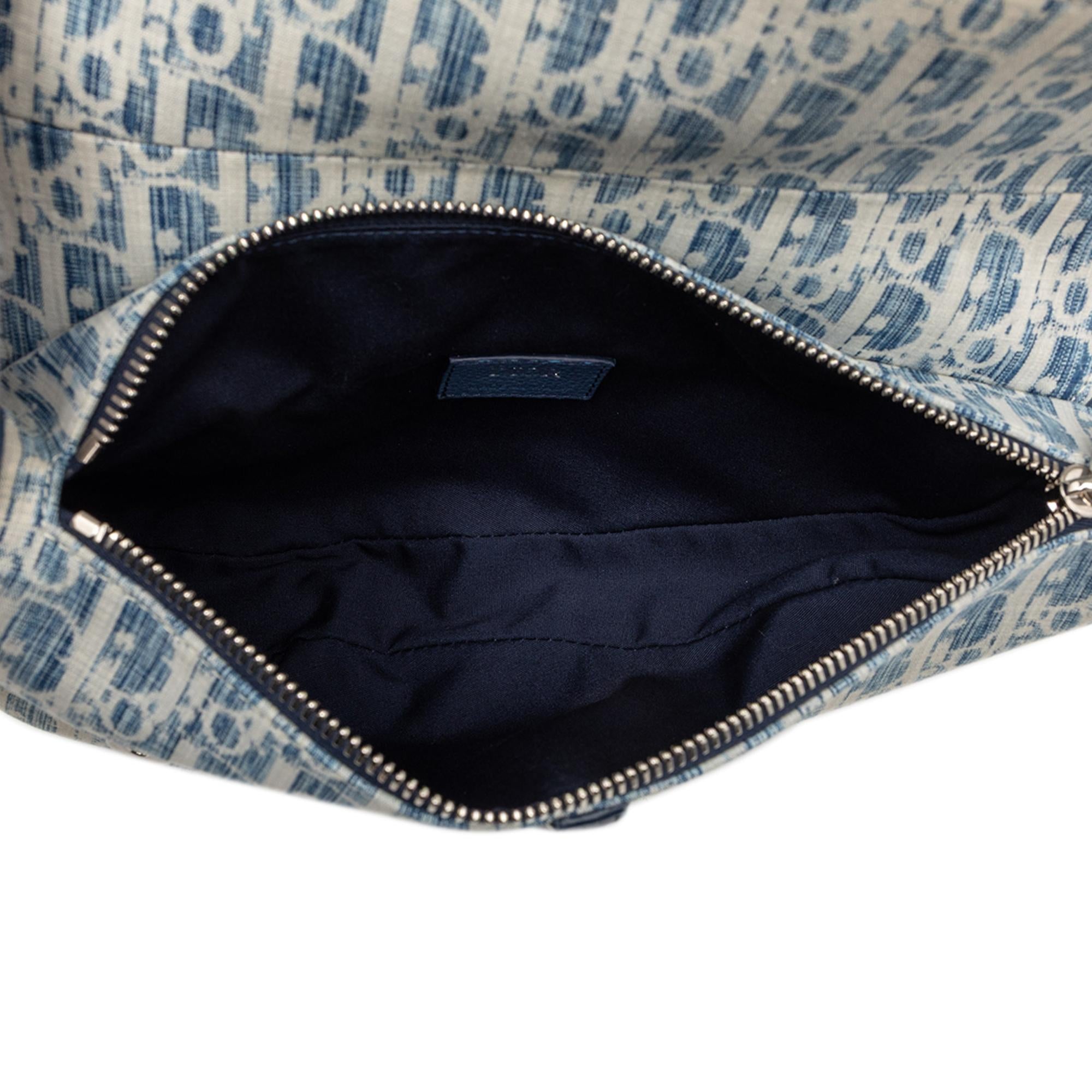 Dior Kasuri Oblique Canvas Saddle Crossbody