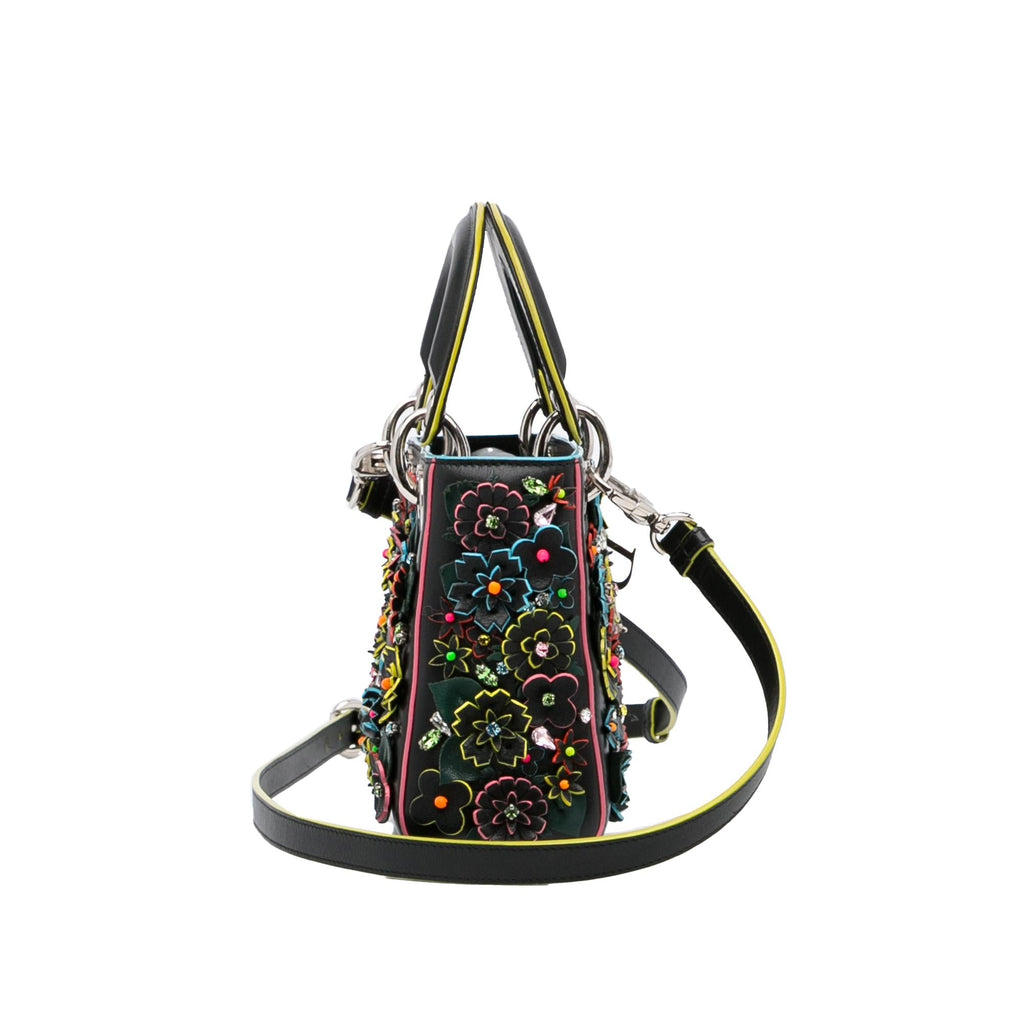 Dior Lady Dior Flower Embroidered Bag (SHG-CjtZbT)