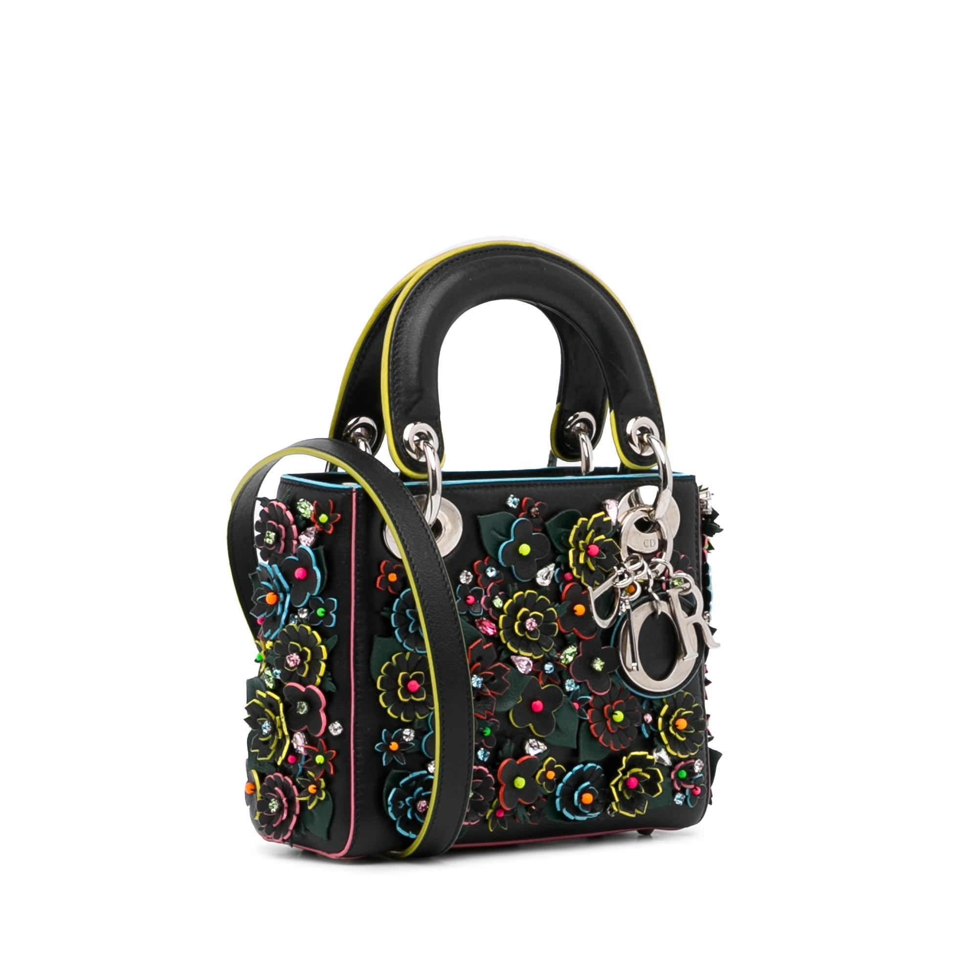 Dior Lady Dior Flower Embroidered Bag (SHG-CjtZbT)