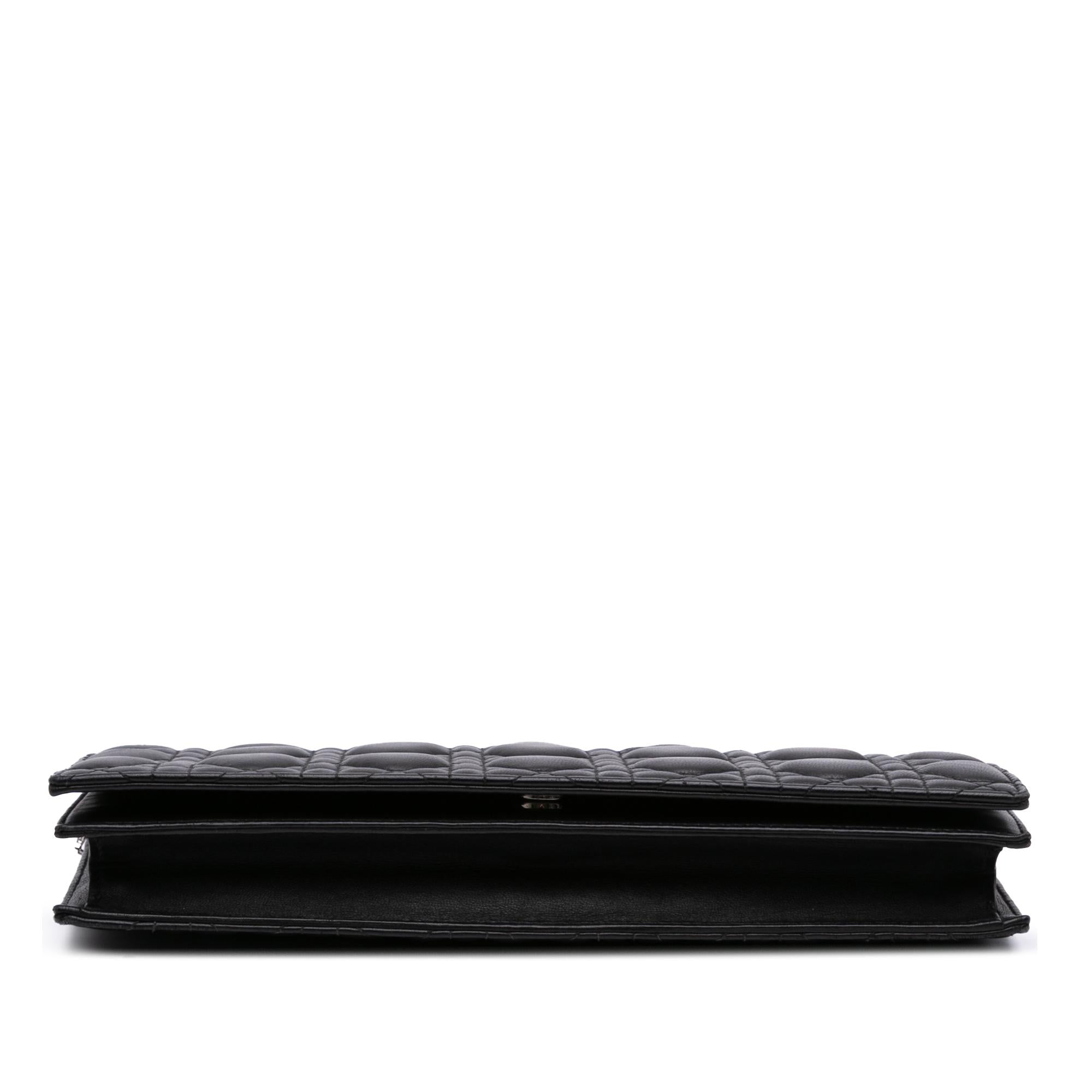 Dior Lambskin Cannage Lady Dior Convertible Clutch