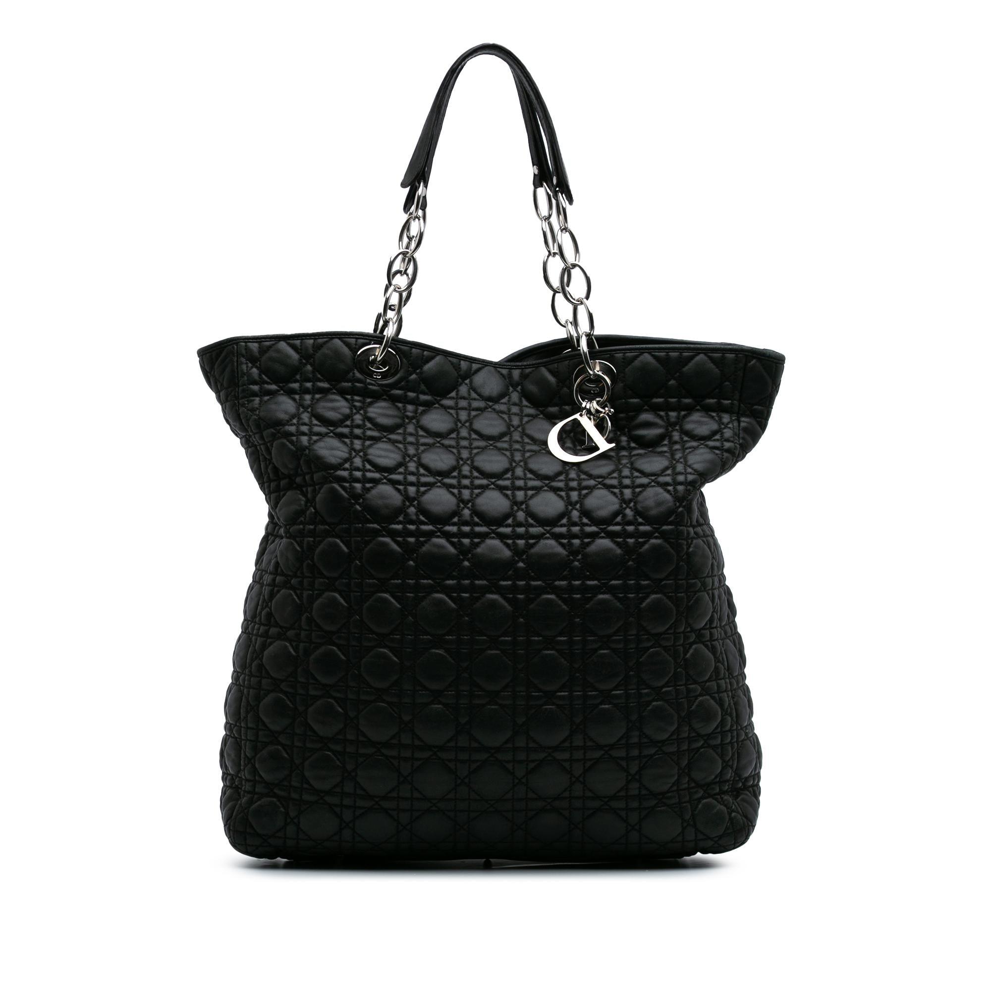 Dior Lambskin Cannage Lady Dior Soft Shopping Tote