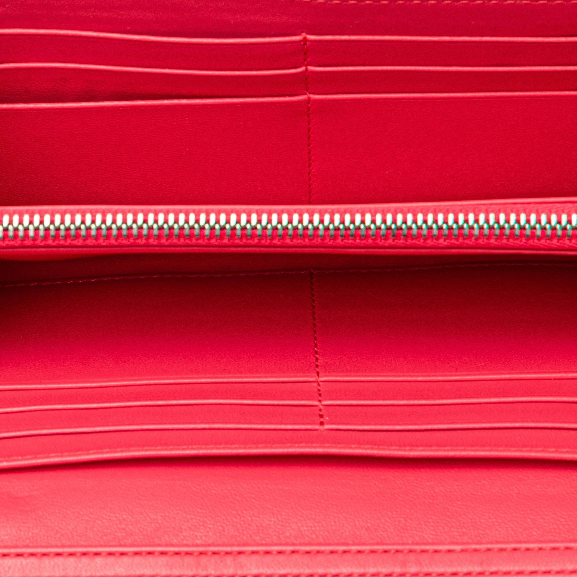 Dior Lambskin Cannage Lady Dior Wallet On Chain
