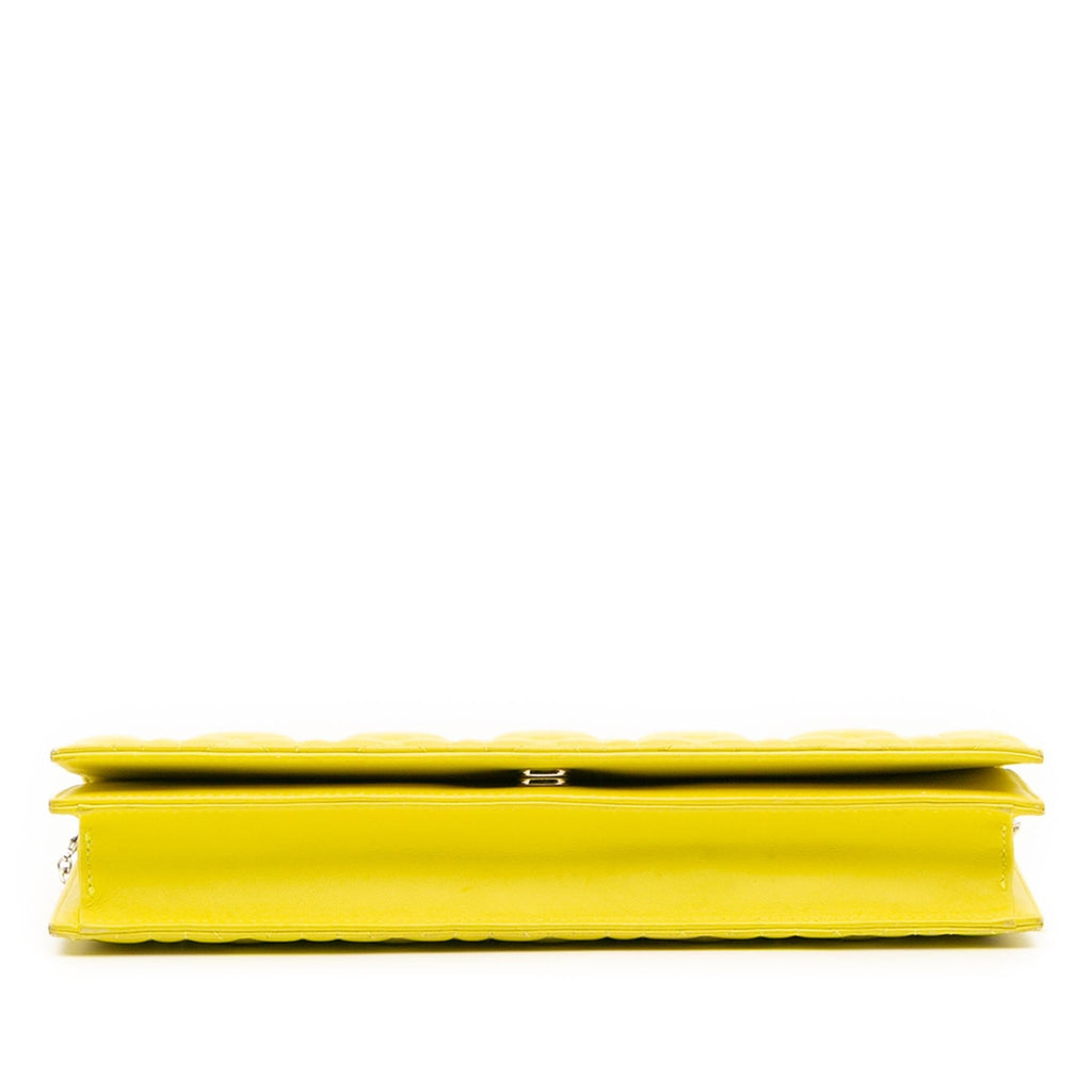 Dior Lambskin Cannage Lady Dior Wallet On Chain