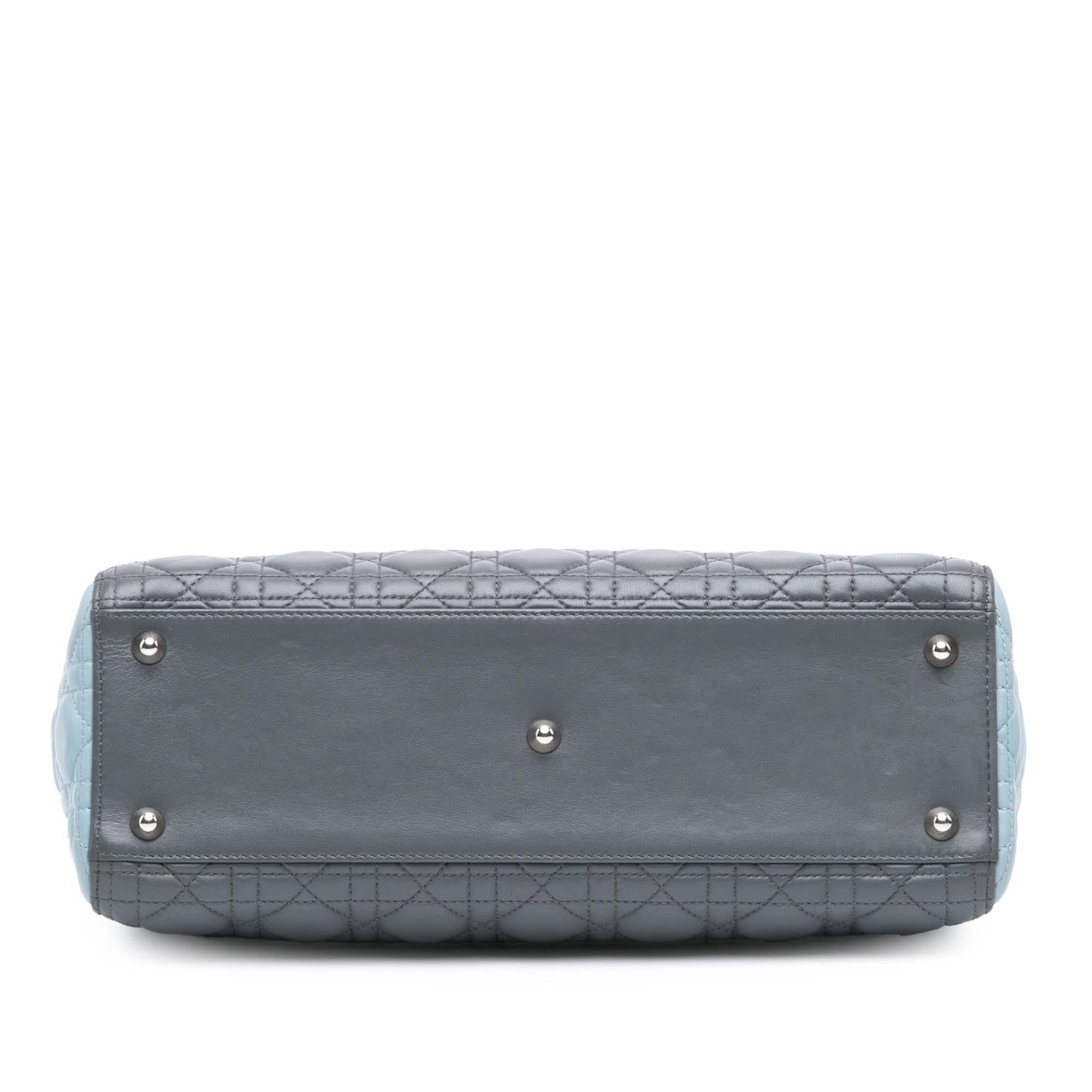 Dior Large Bicolor Lambskin Cannage Lady Dior