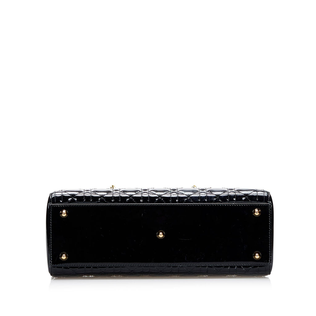 Dior Large Cannage Patent Lady Dior (SHG-9I0WKs)