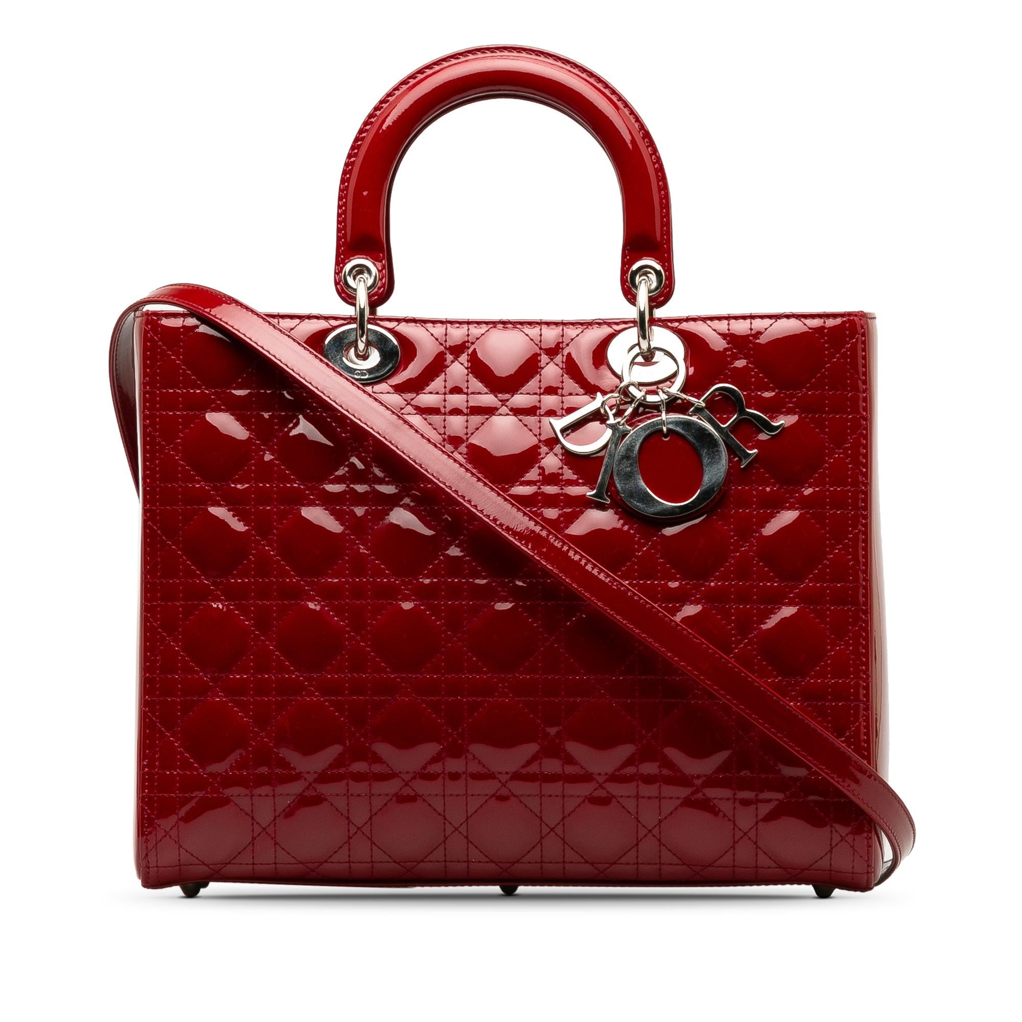 Dior Large Cannage Patent Lady Dior (SHG-ZMJz7k)