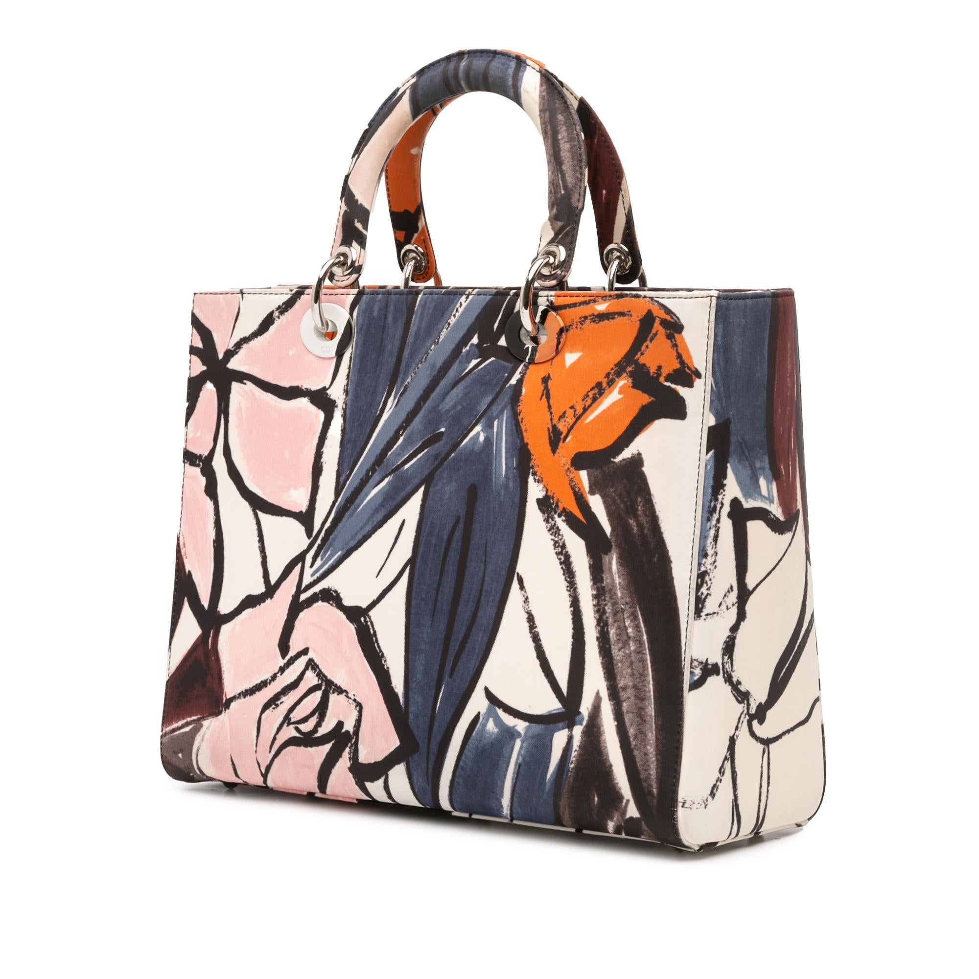 Dior Large Canvas Floral Graffiti Lady Dior