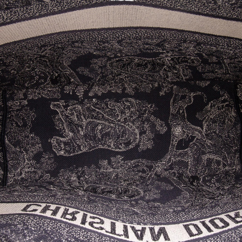 Dior Large Canvas Toile de Jouy Reverse Embroidered Book Tote