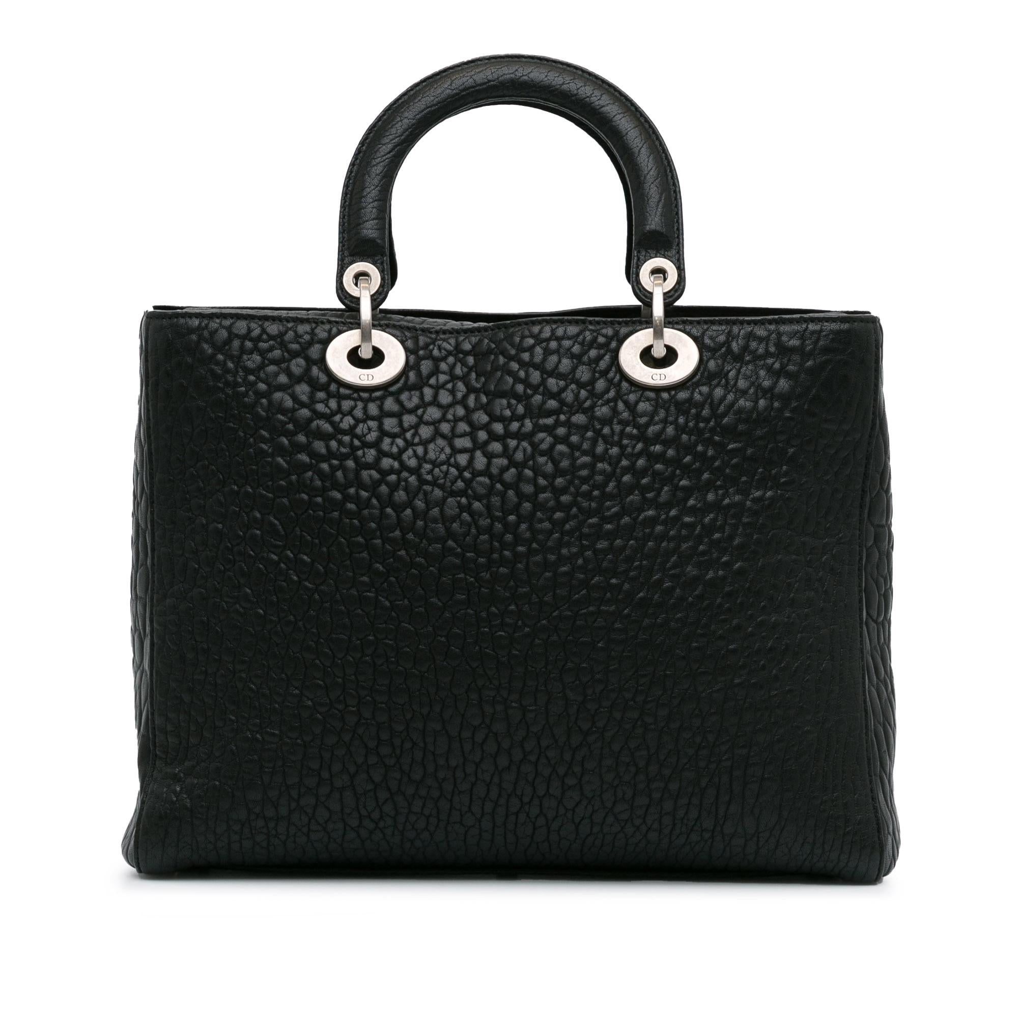 Dior Large Canyon Grained Lambskin Lady Dior (SHG-Obzds1)