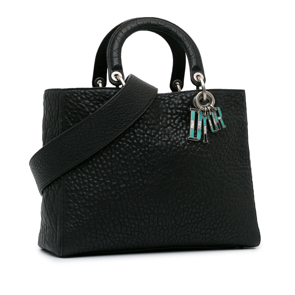 Dior Large Canyon Grained Lambskin Lady Dior (SHG-Obzds1)
