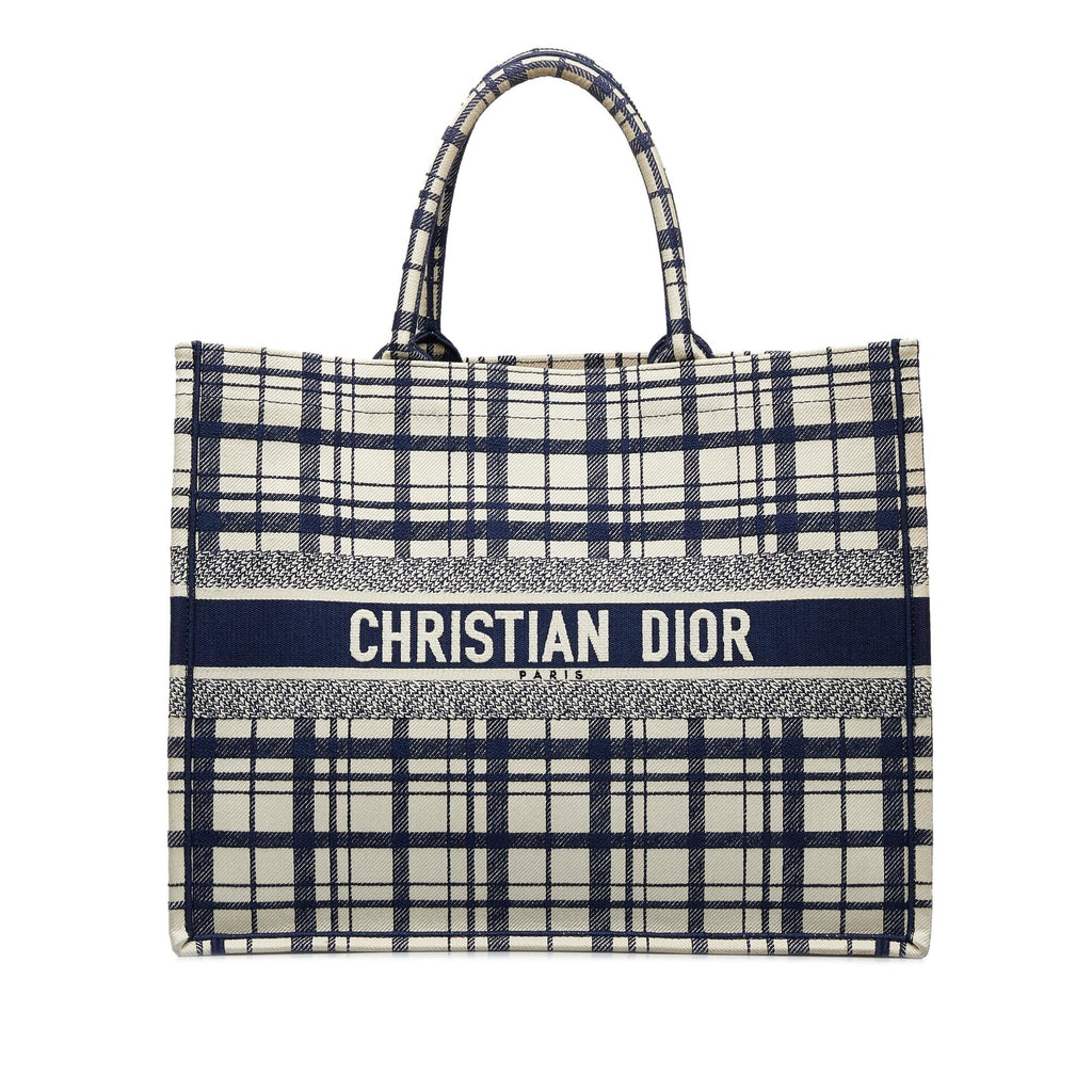 Dior Large Check n Dior Book Tote