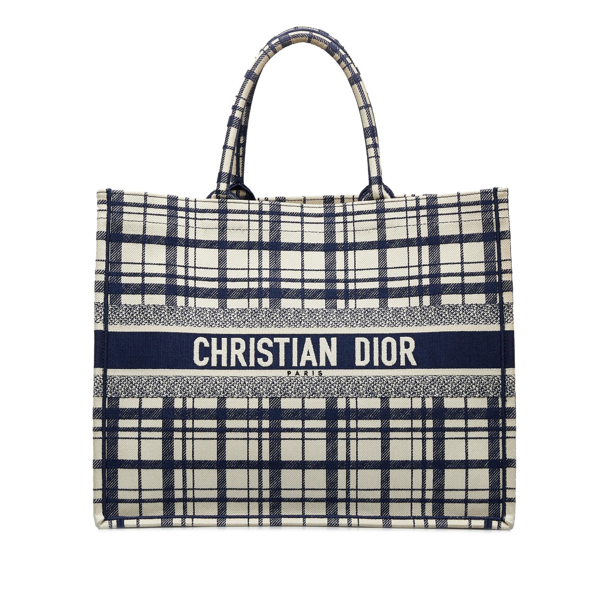 Dior Large Check n Dior Book Tote